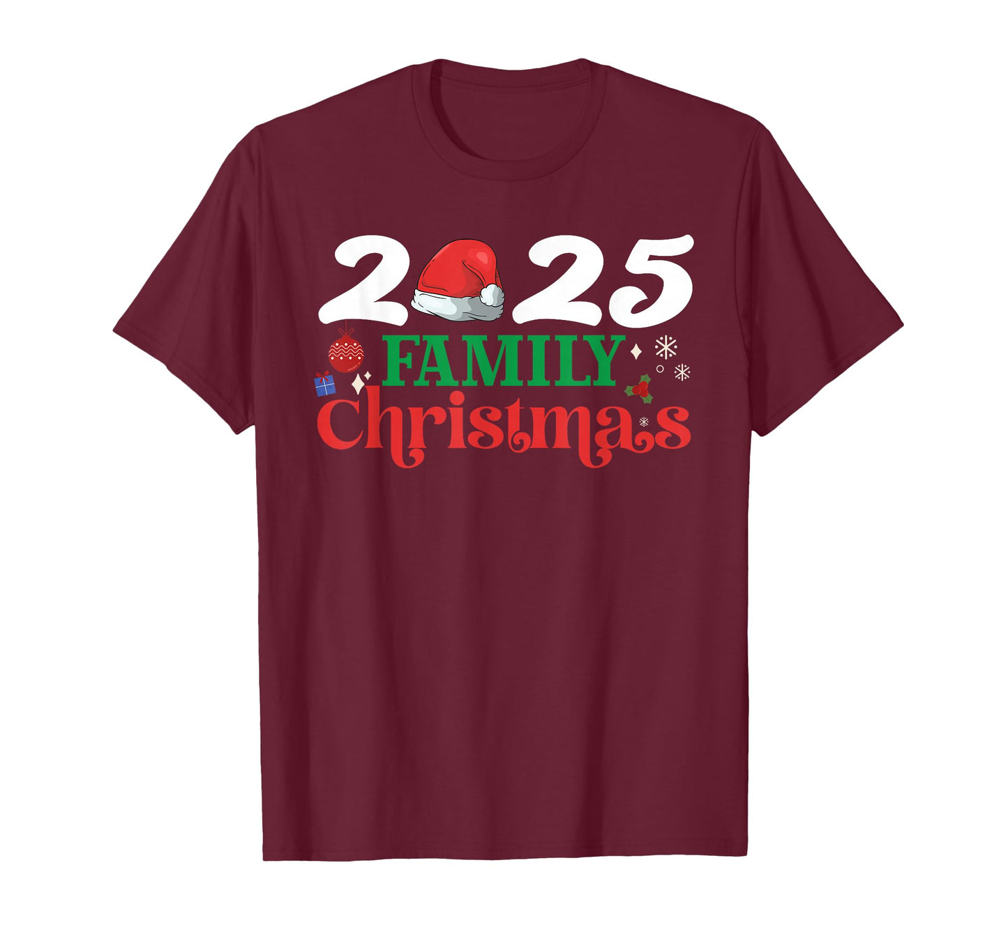 Family Christmas 2025 Matching Squad Crew Funny Xmas Santa T-Shirt
