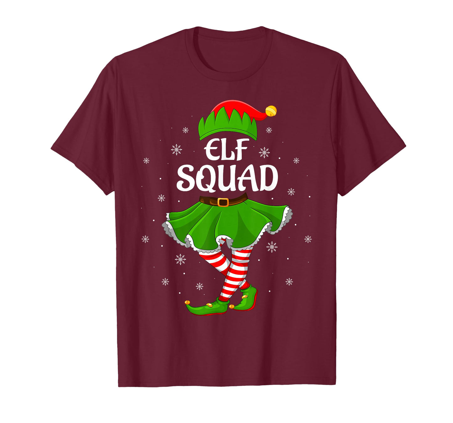 Elf Squad Christmas Matching Family Girls Women Elf Xmas T-Shirt