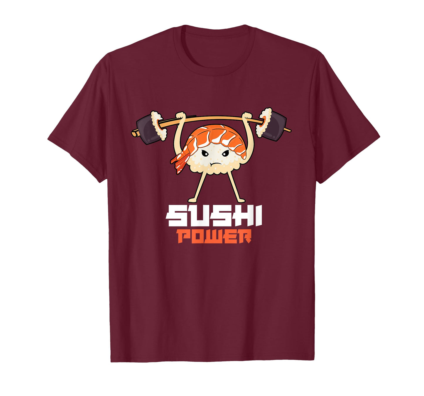 Sushi Power Funny Gym Vegetarian Muscle Powerlifting T-Shirt