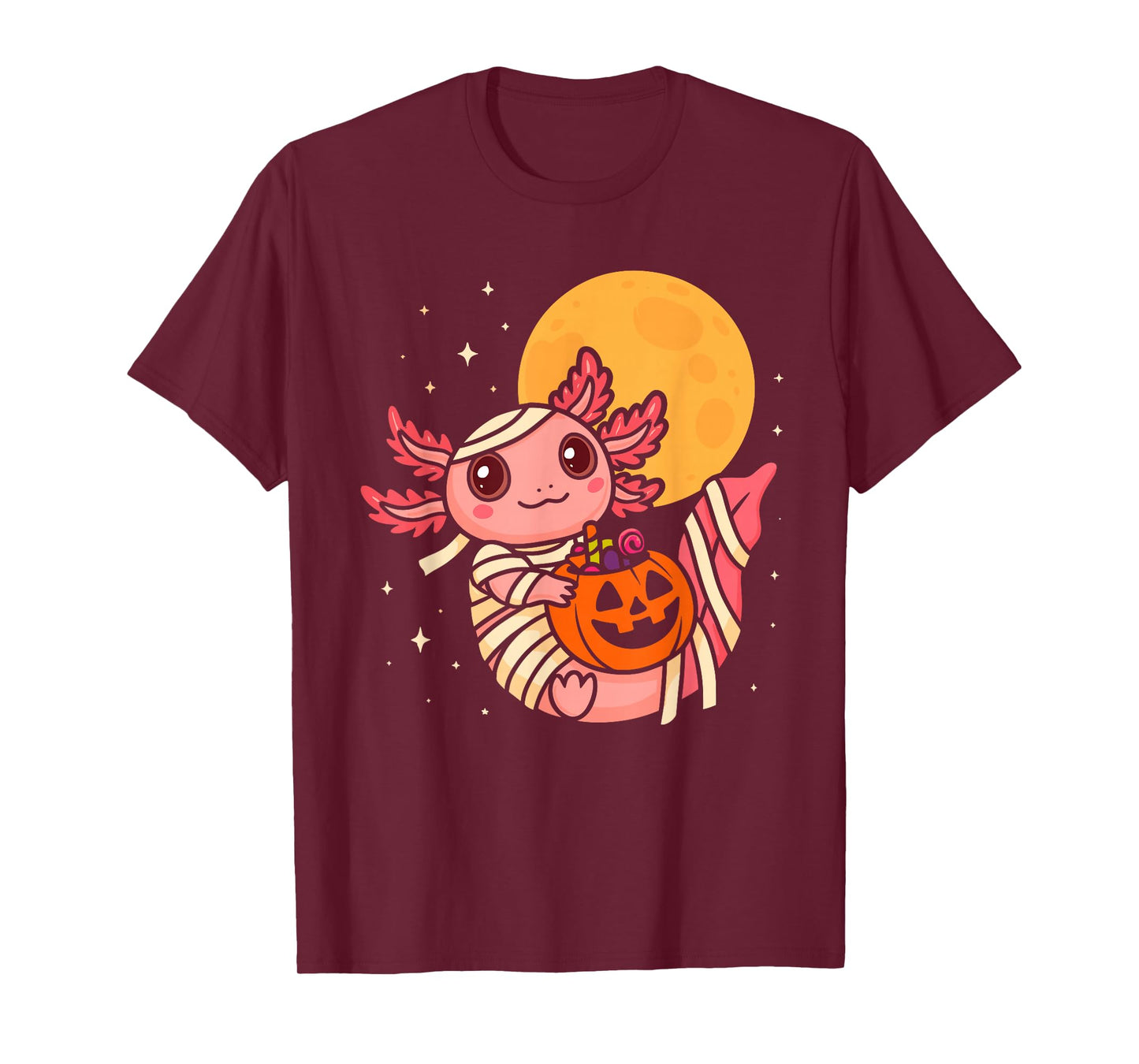 Cute Halloween Axolotl Spooky Animal Halloween Costume T-Shirt