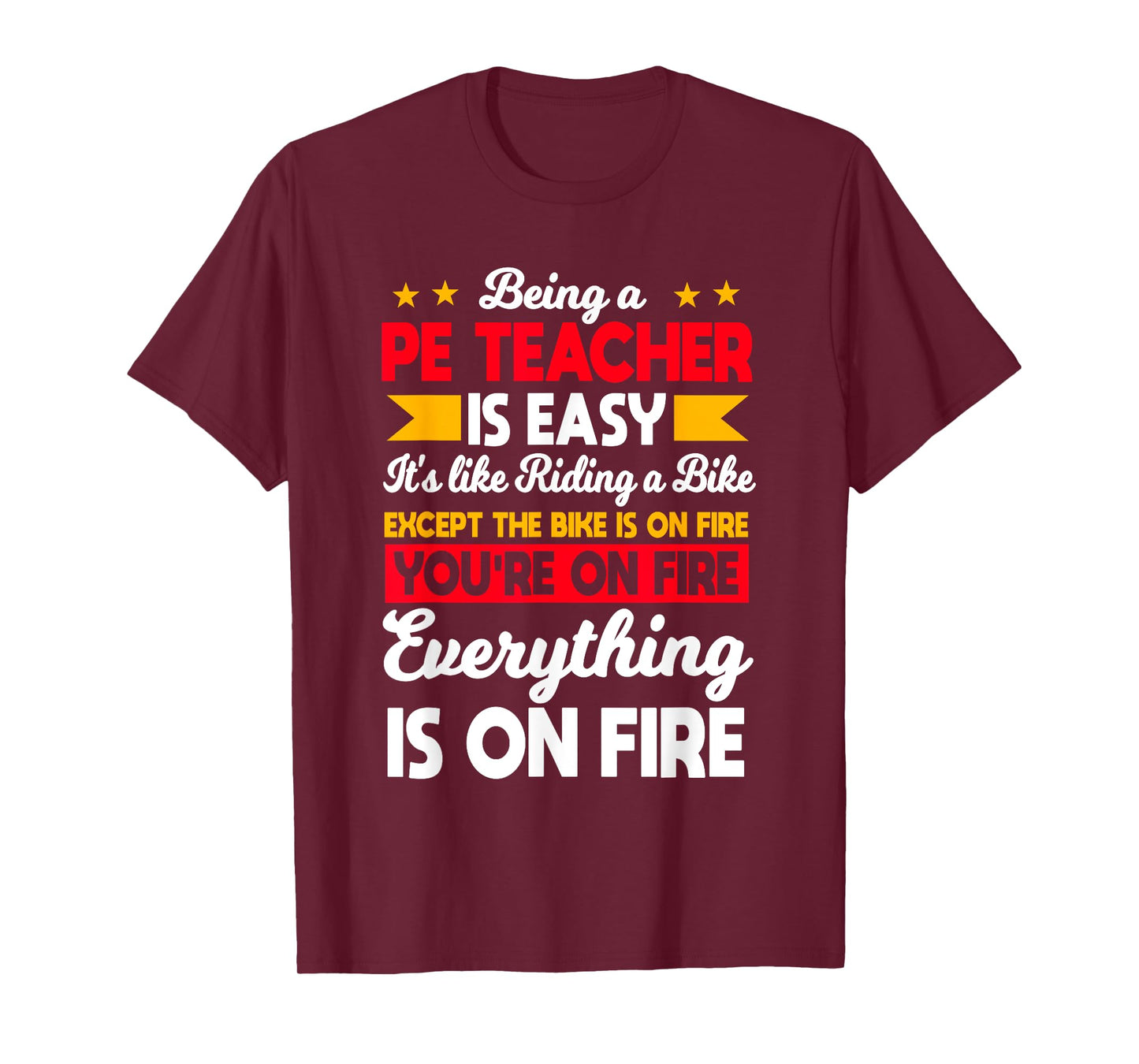PE Teacher Physical Education Activity Instructor Gym Coach T-Shirt for Men Women