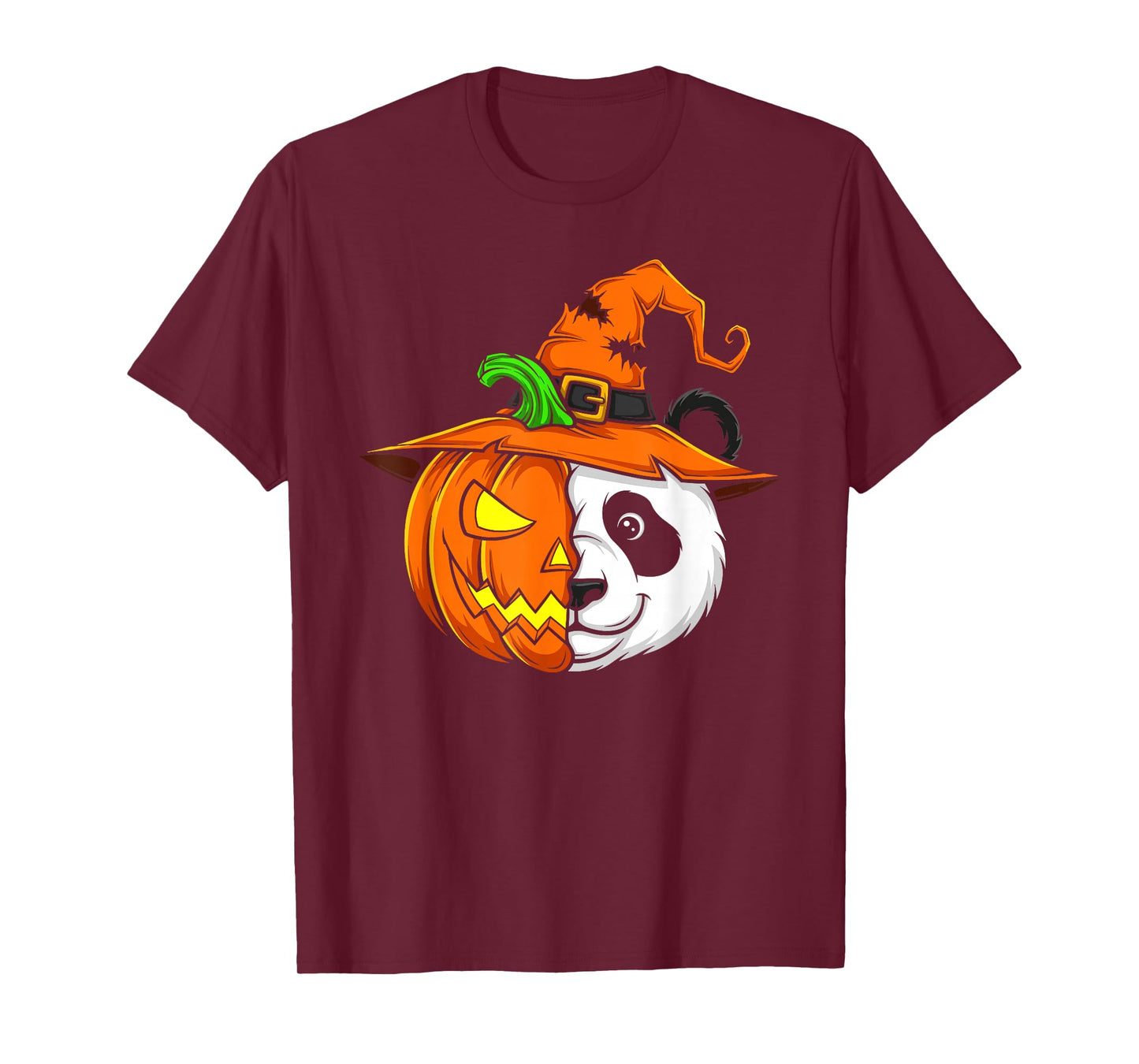 Panda Pumpkin Jack O Lantern Halloween Kids Mens Womens T-Shirt