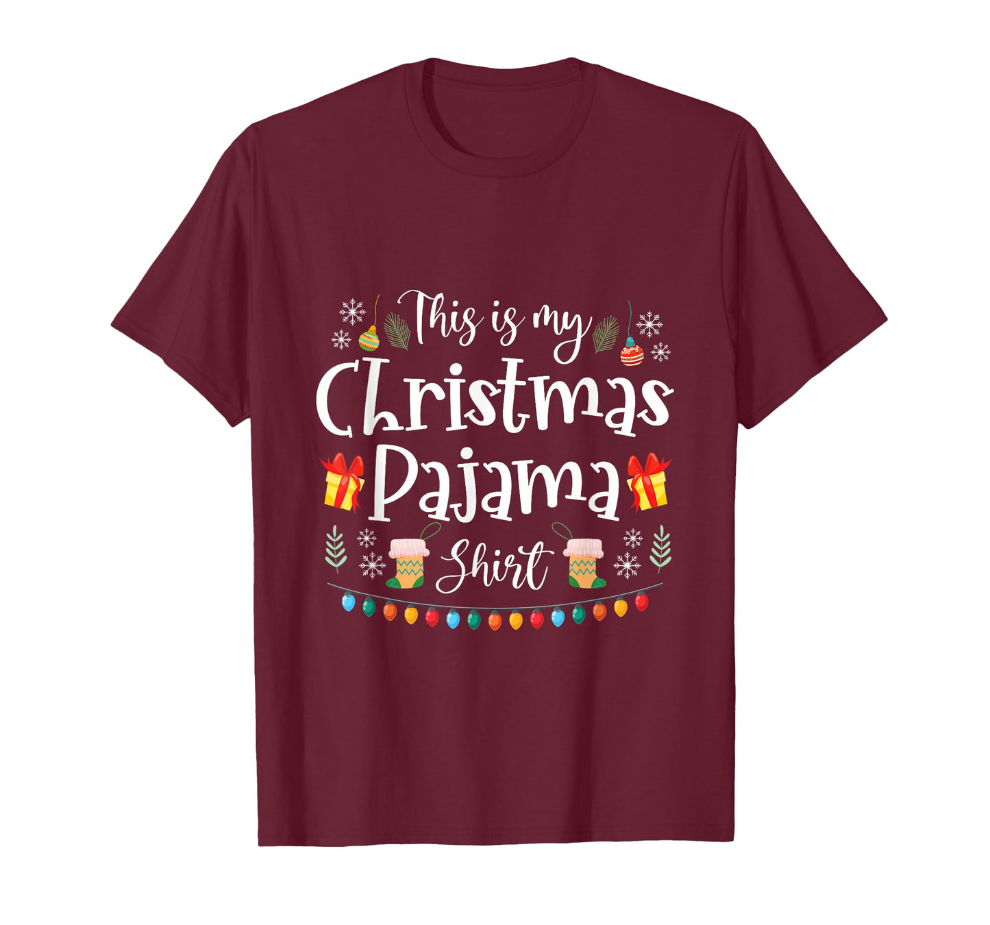 This is My Christmas Pajama Christmas Pajama Xmas Santa T-Shirt