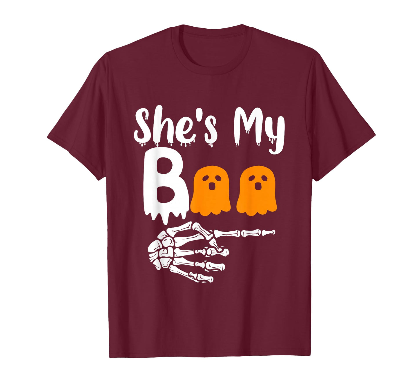 She's My Boo Matching Halloween Pajama Couples He's My Boo T-Shirt