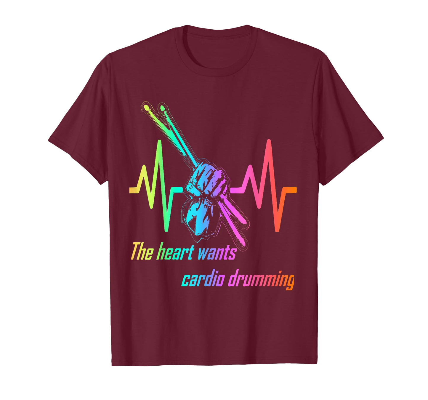 Cardio and gym shirt heart wants cardio drumming T-Shirt