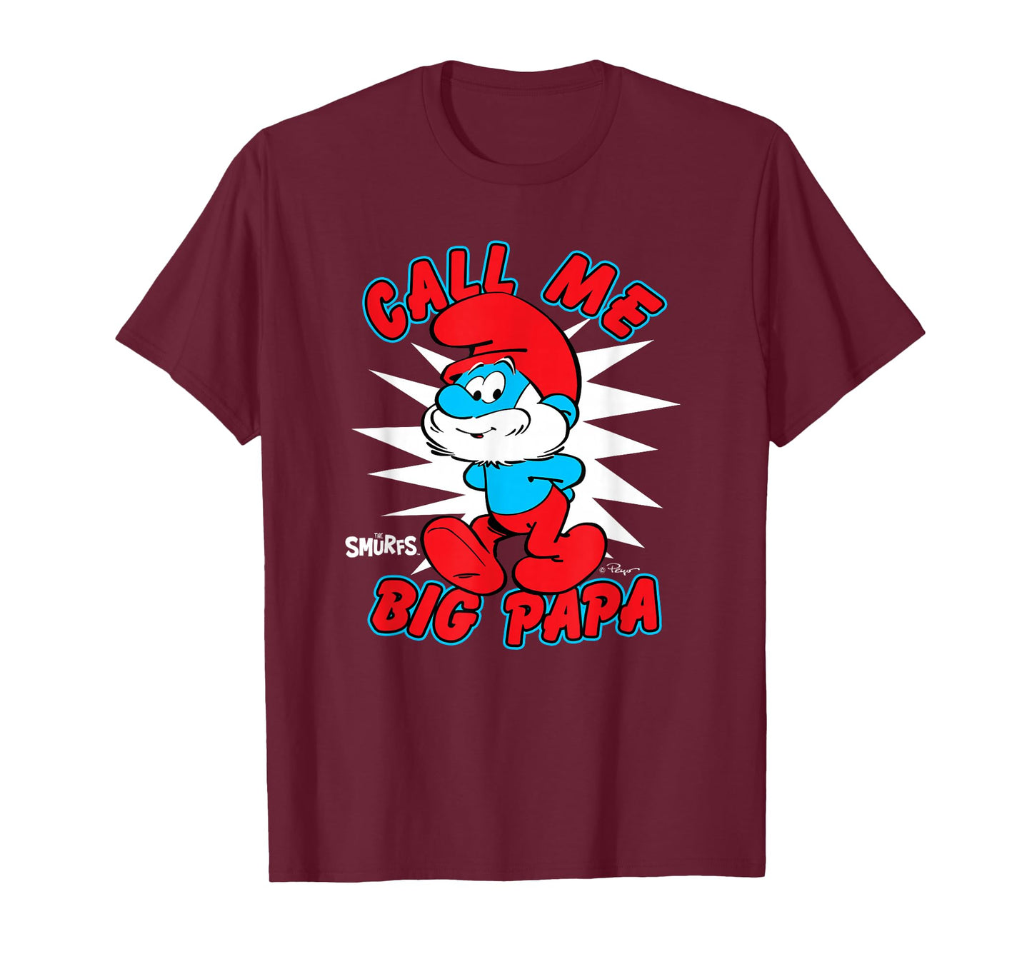 The Smurfs Call Me Big Papa Smurf Retro Cartoon T-Shirt