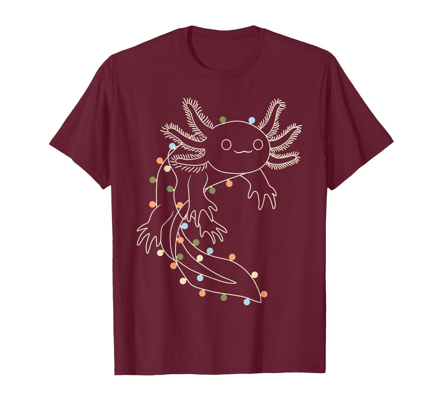 Axolotl Tree Happy Christmas Funny Ugly Christmas T-Shirt