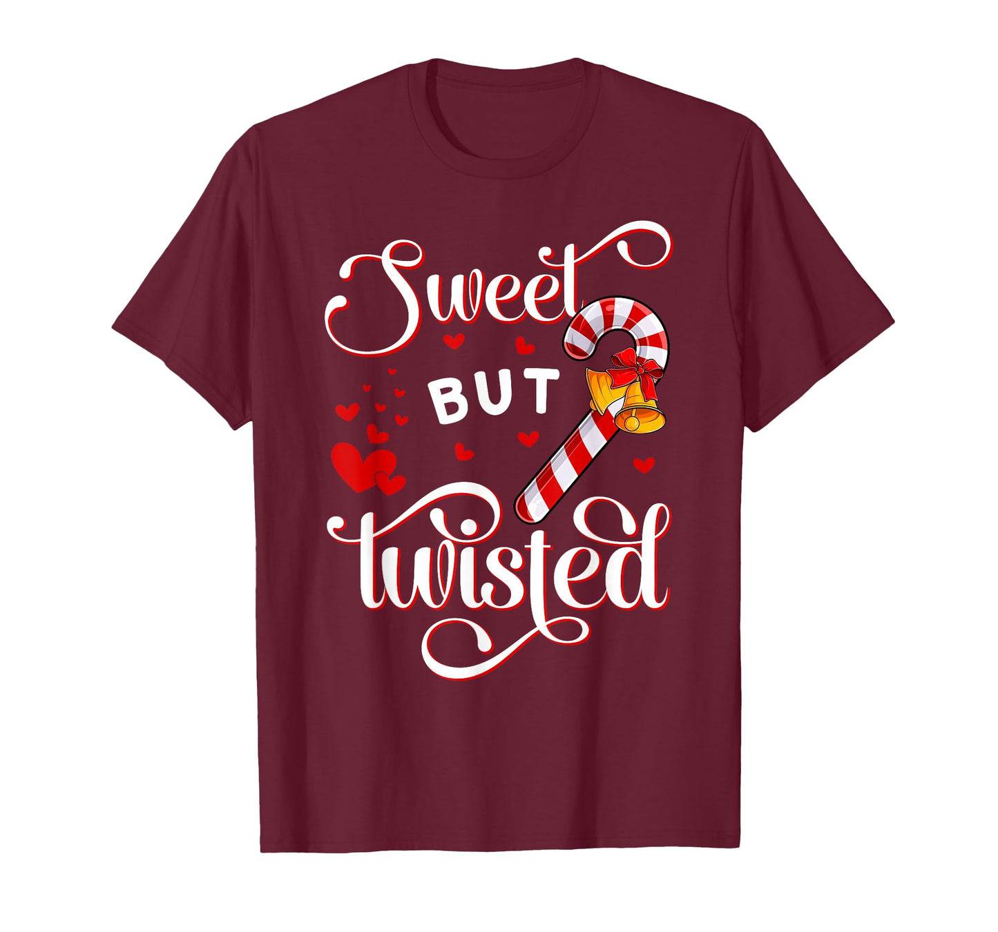 Sweet But Twisted Funny Christmas Candy Cane Xmas T-Shirt