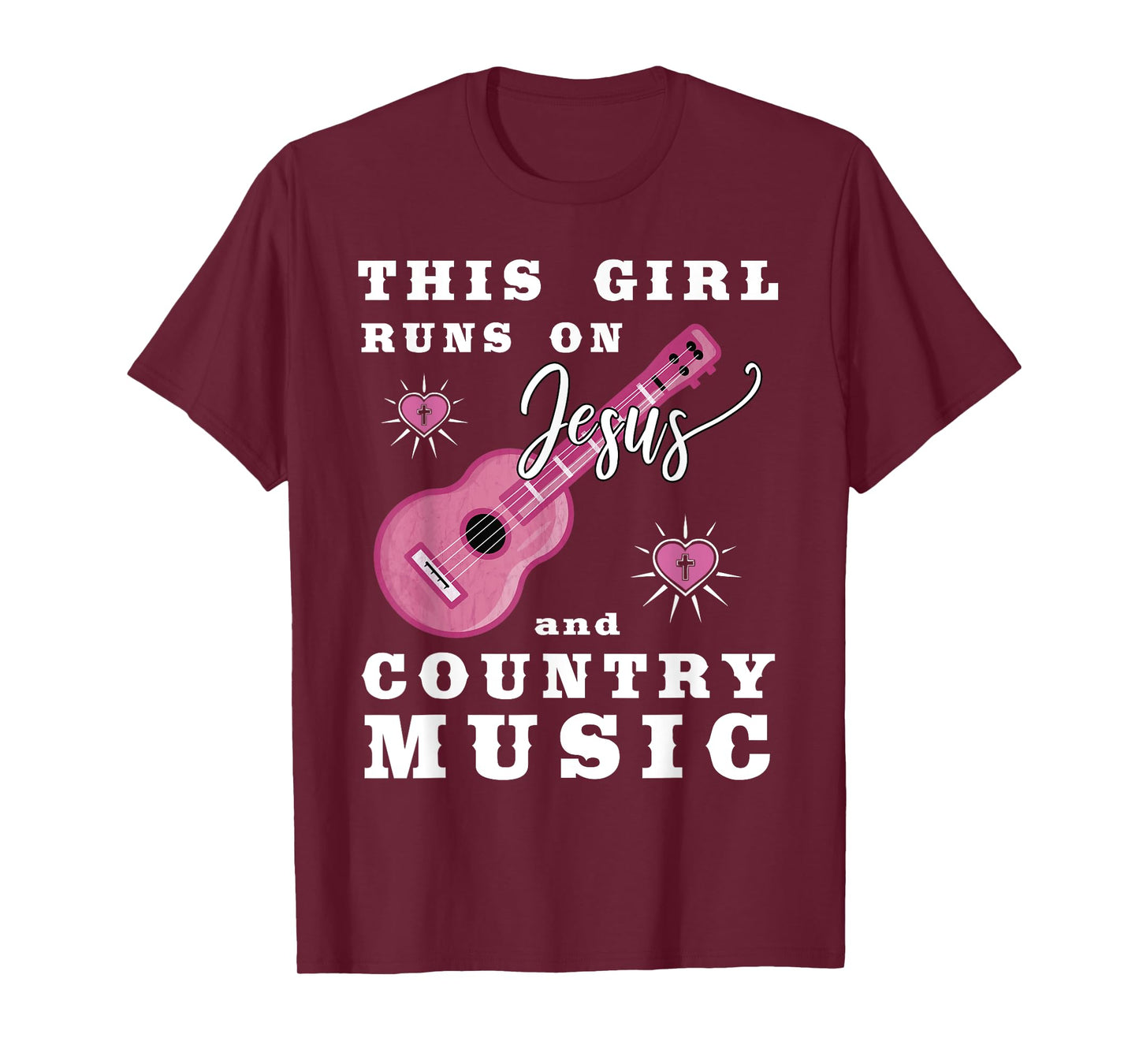 This Girl Runs On Jesus And Country Music Christian T-Shirt