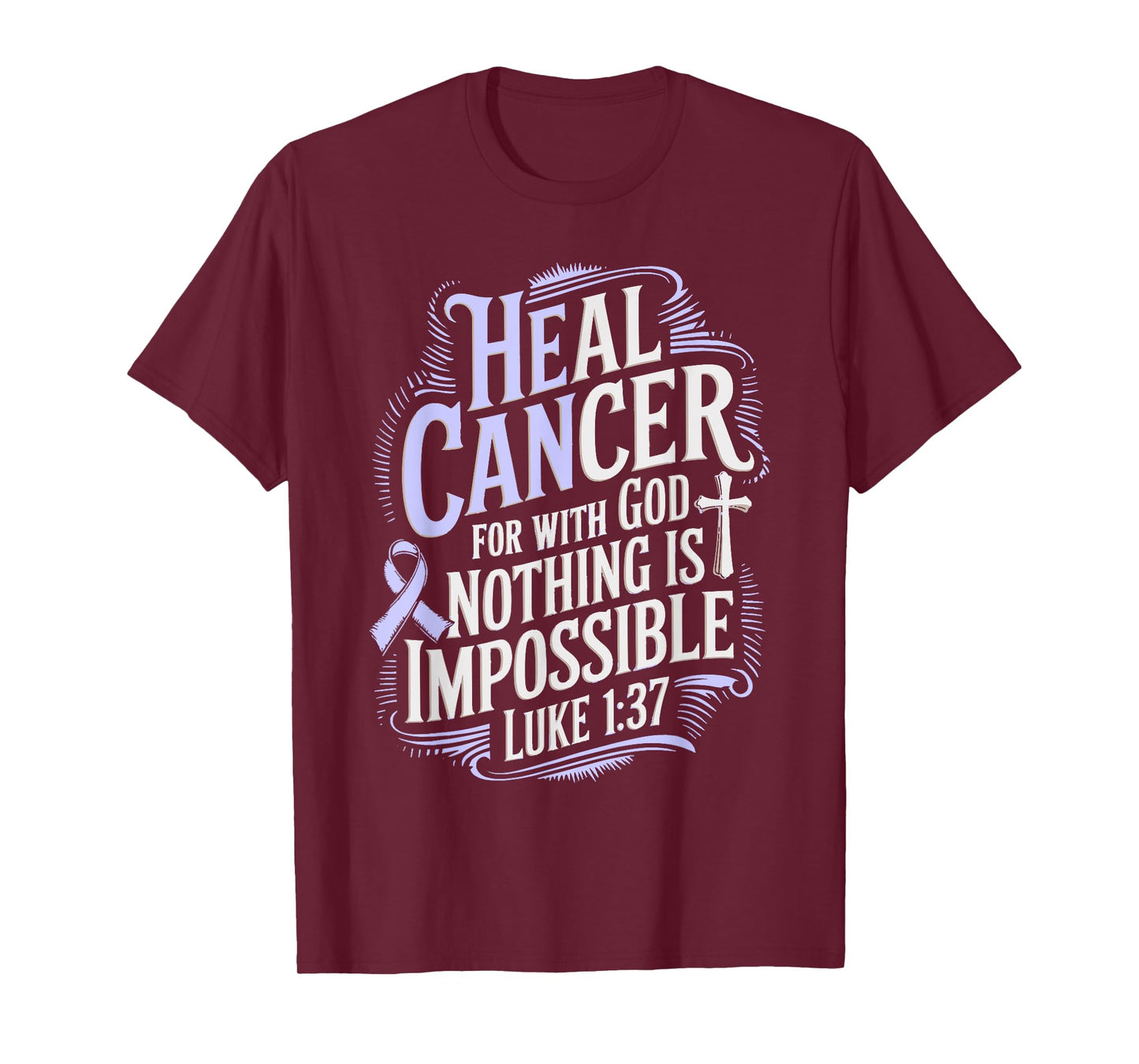 Heal Cancer Survivor Esophageal Cancer Awareness T-Shirt