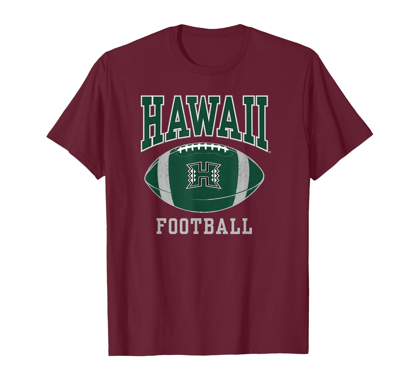 University of Hawaii Rainbow Warriors Football Ball T-Shirt