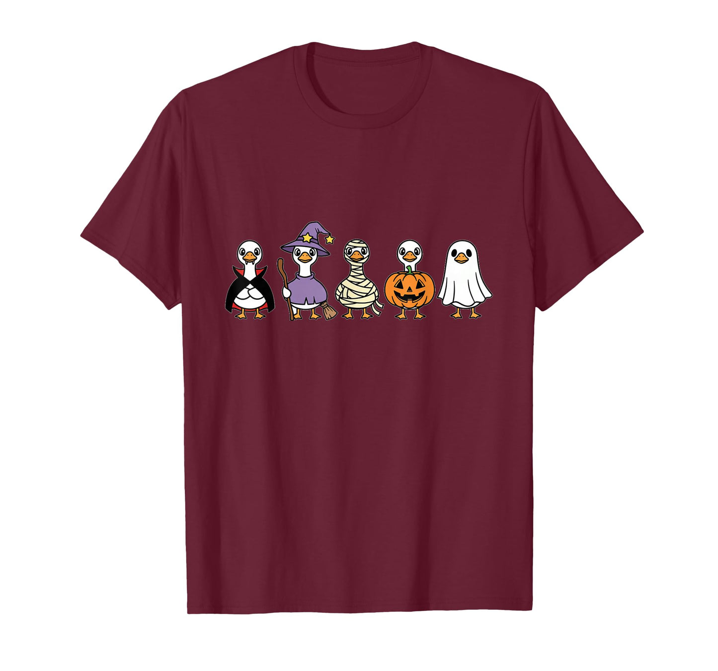 Cute Halloween Goose Police Lineup Kawaii Costume Part Funny T-Shirt