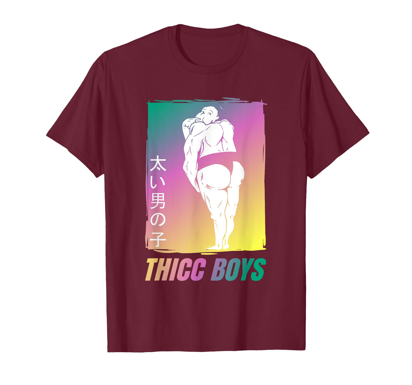 Funny Thicc Boys Squad Sumo T-Shirt for Anime Fans T-Shirt