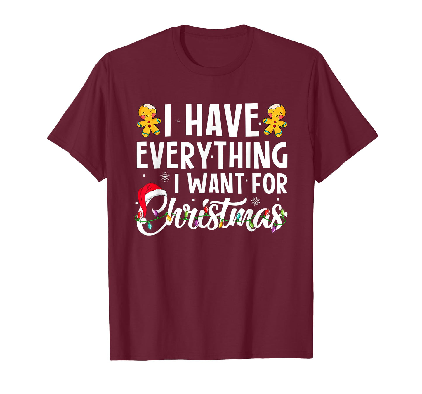 I Have Everything I Want for Christmas Funny Xmas Pajamas T-Shirt