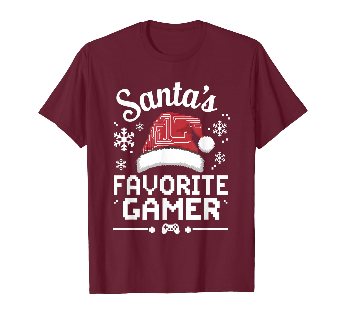 Santa's Favorite Gamer Xmas Pajama Gaming Christmas Boys Men T-Shirt