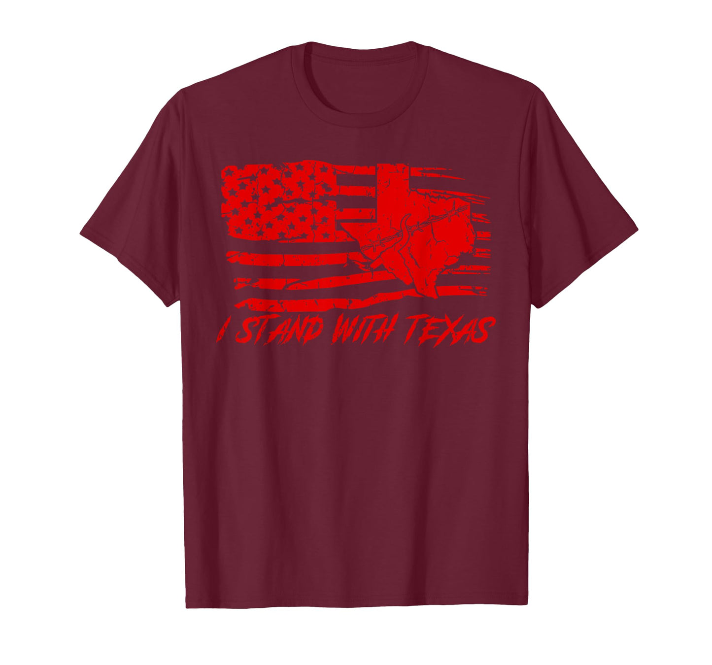I Stand With Texas Support Protect and Secure Vote Red 2024 T-Shirt