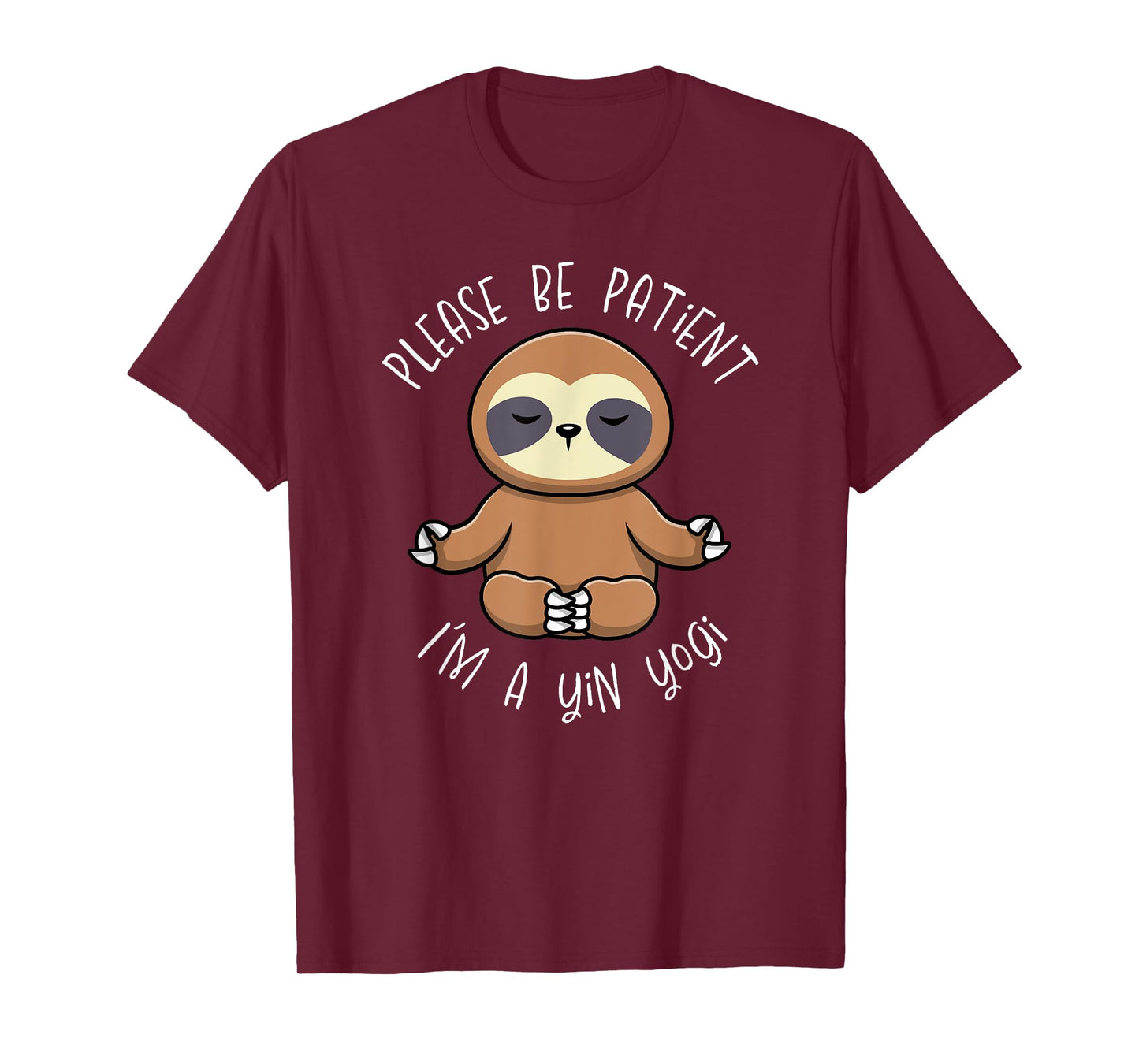 Cute Sloth Yin Yoga Design for Yogis T-Shirt