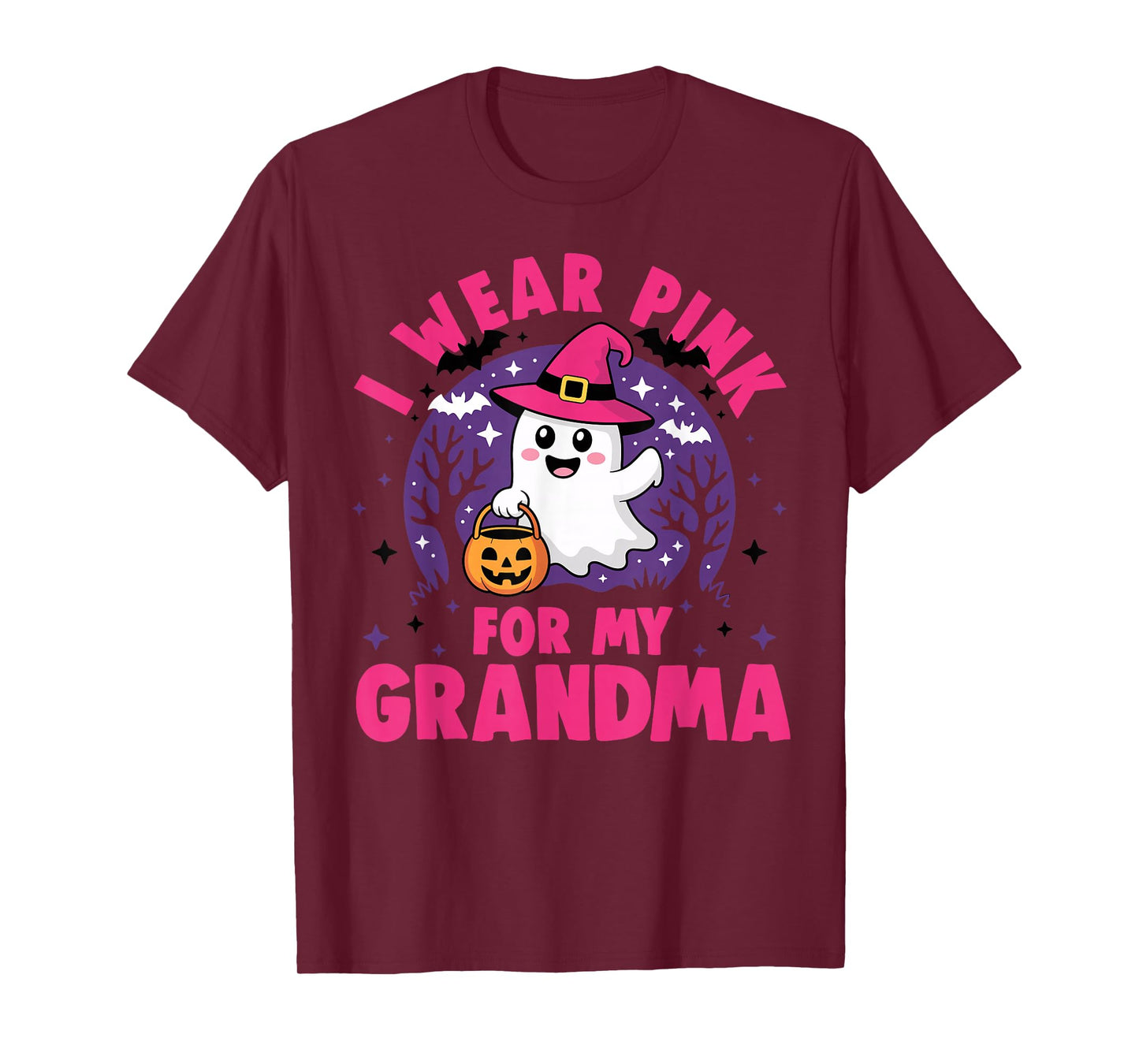 I wear Pink for My Grandma Halloween Awareness October T-Shirt