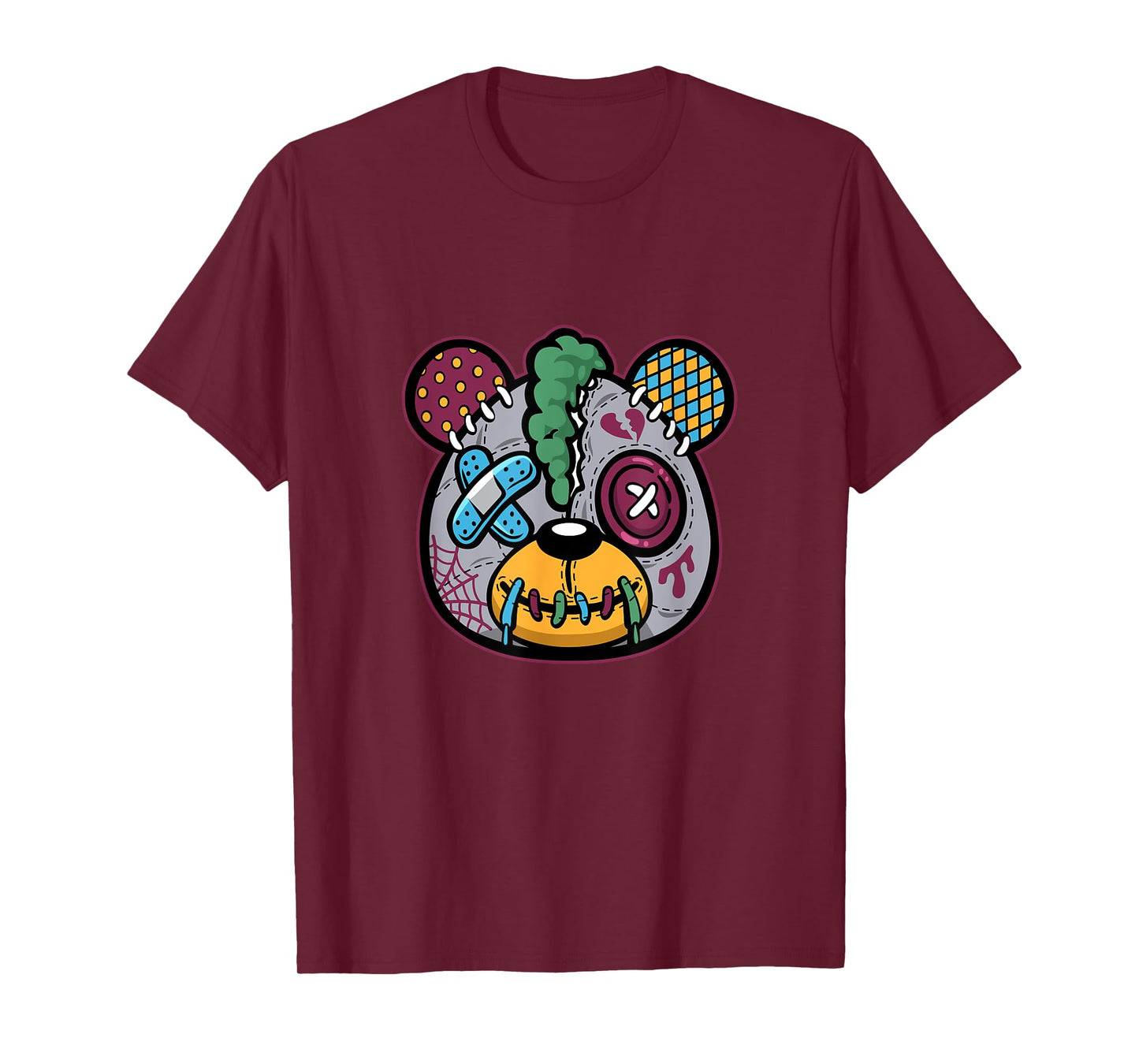 Cool Halloween Ugly Teddy Bear Illustration Graphic Designs T-Shirt