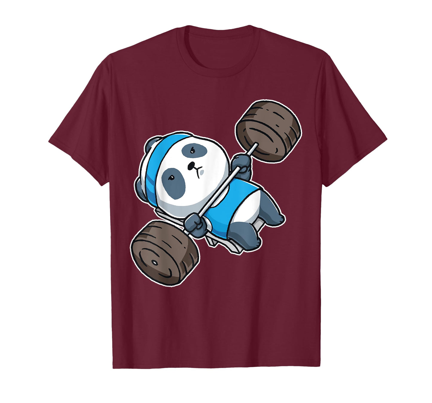 Panda Bear Gym Workout Training Bench Press Weight Lifting T-Shirt