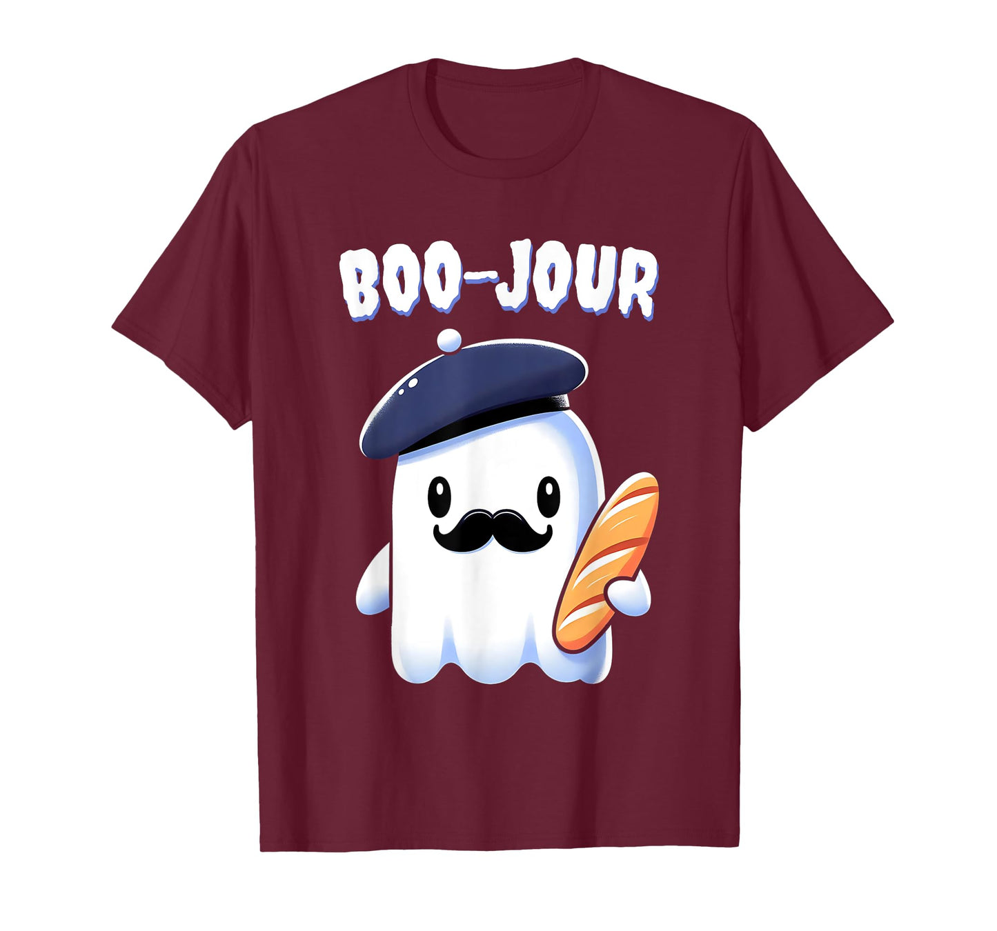 Boo Jour Ghost French Teacher Vintage Teacherlife Groovy T-Shirt