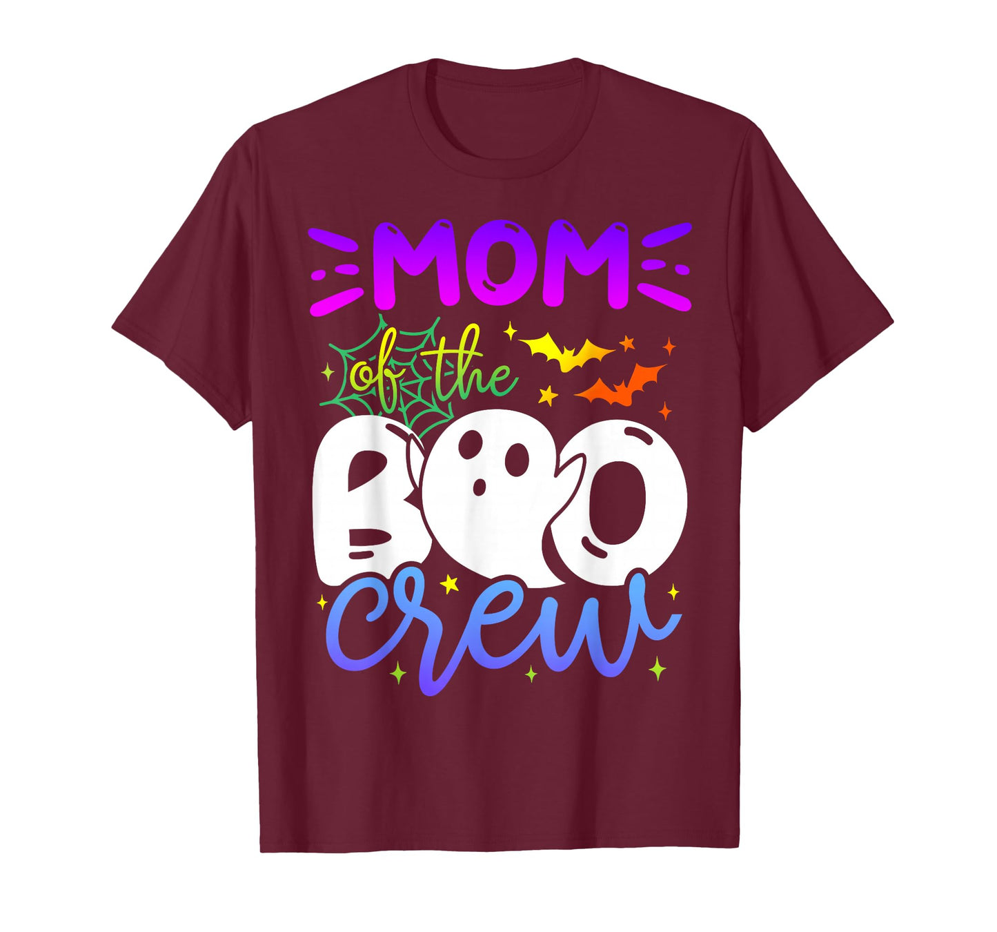Mom of Boo Halloween Crew Costume Boo Ghost Lover Family T-Shirt