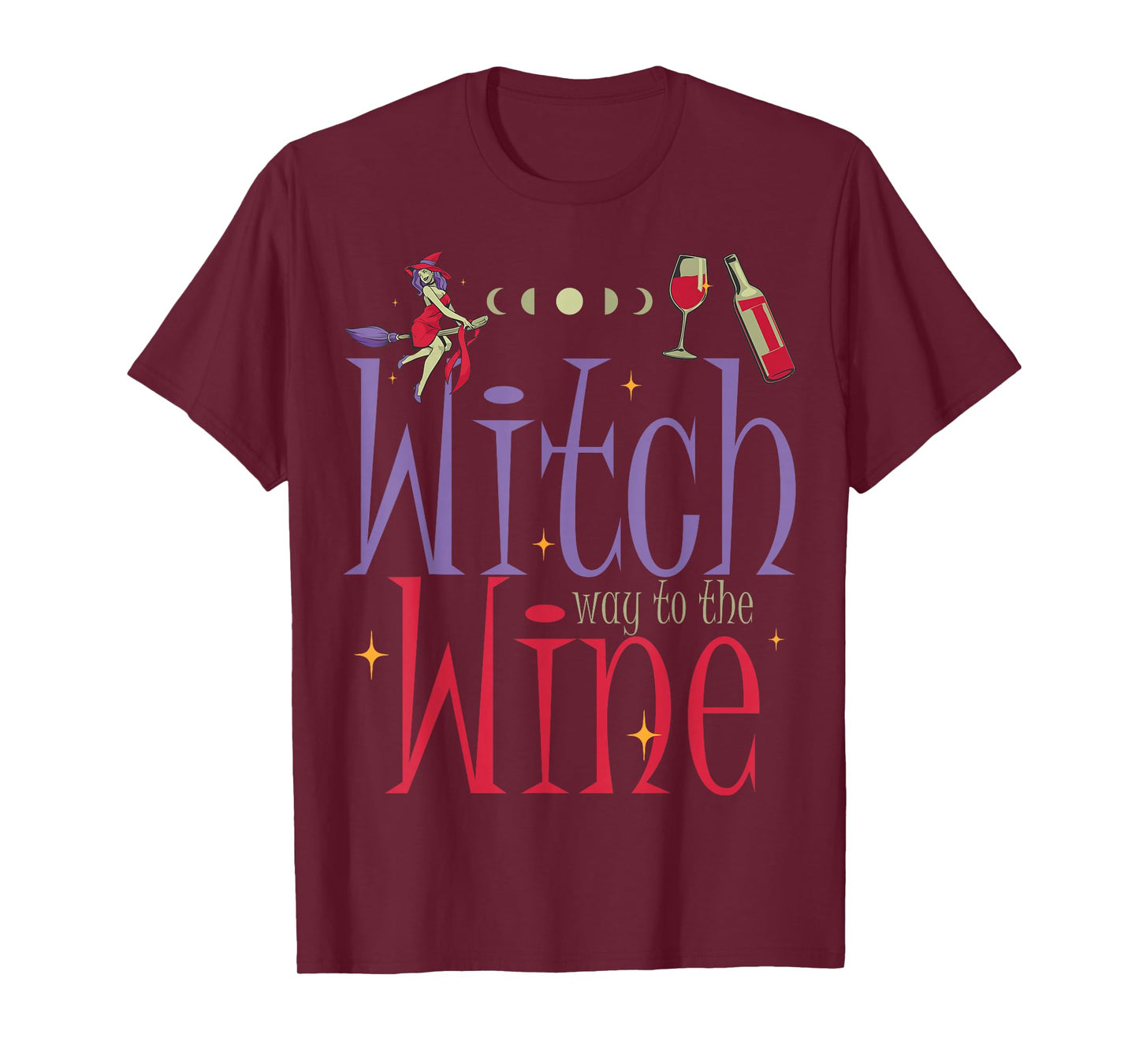 Wine Witch Halloween Wine Lovers Drinker Wine Enthusiast T-Shirt