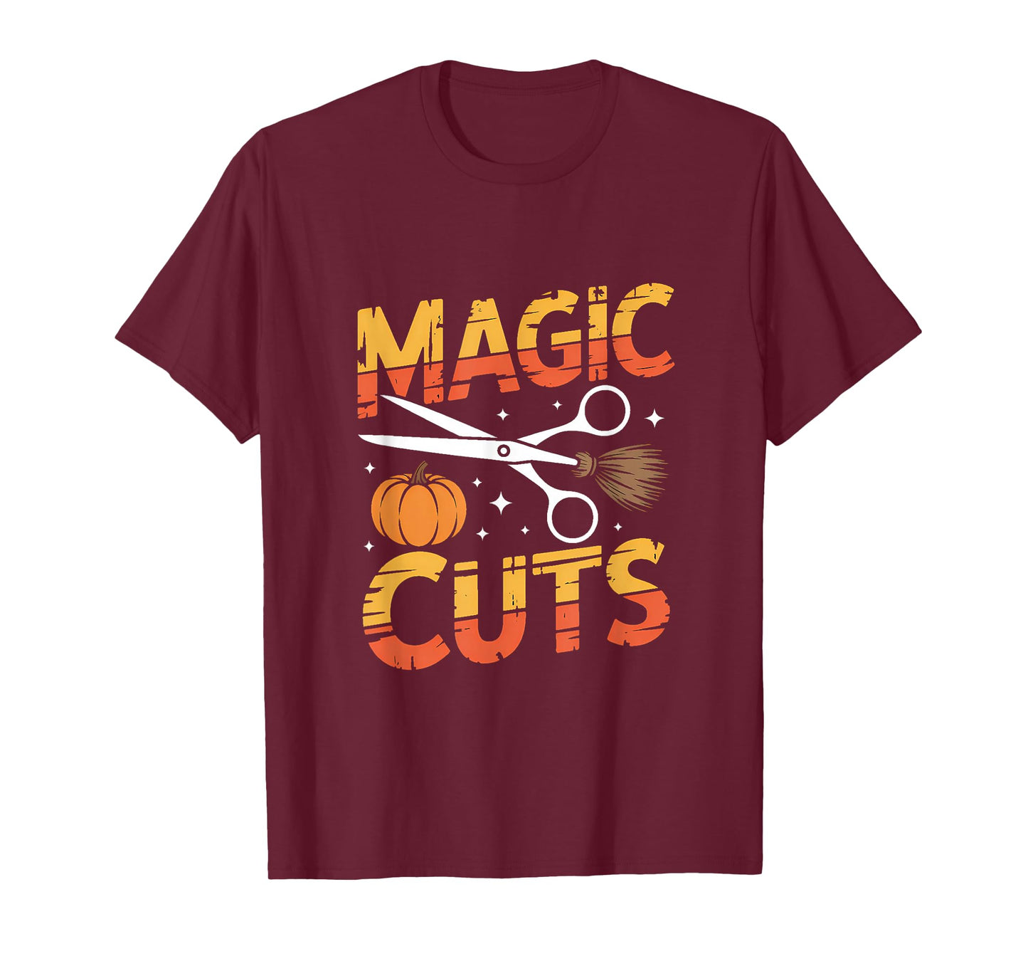 Magic Cuts Witch Hairdresser Retro Halloween Style T-Shirt