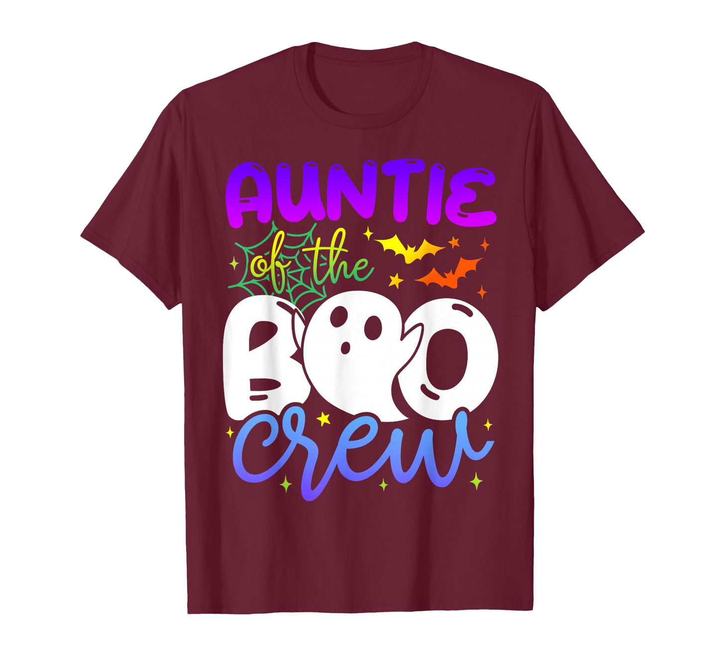 Auntie of Boo Halloween Crew Costume Boo Ghost Lover Family T-Shirt