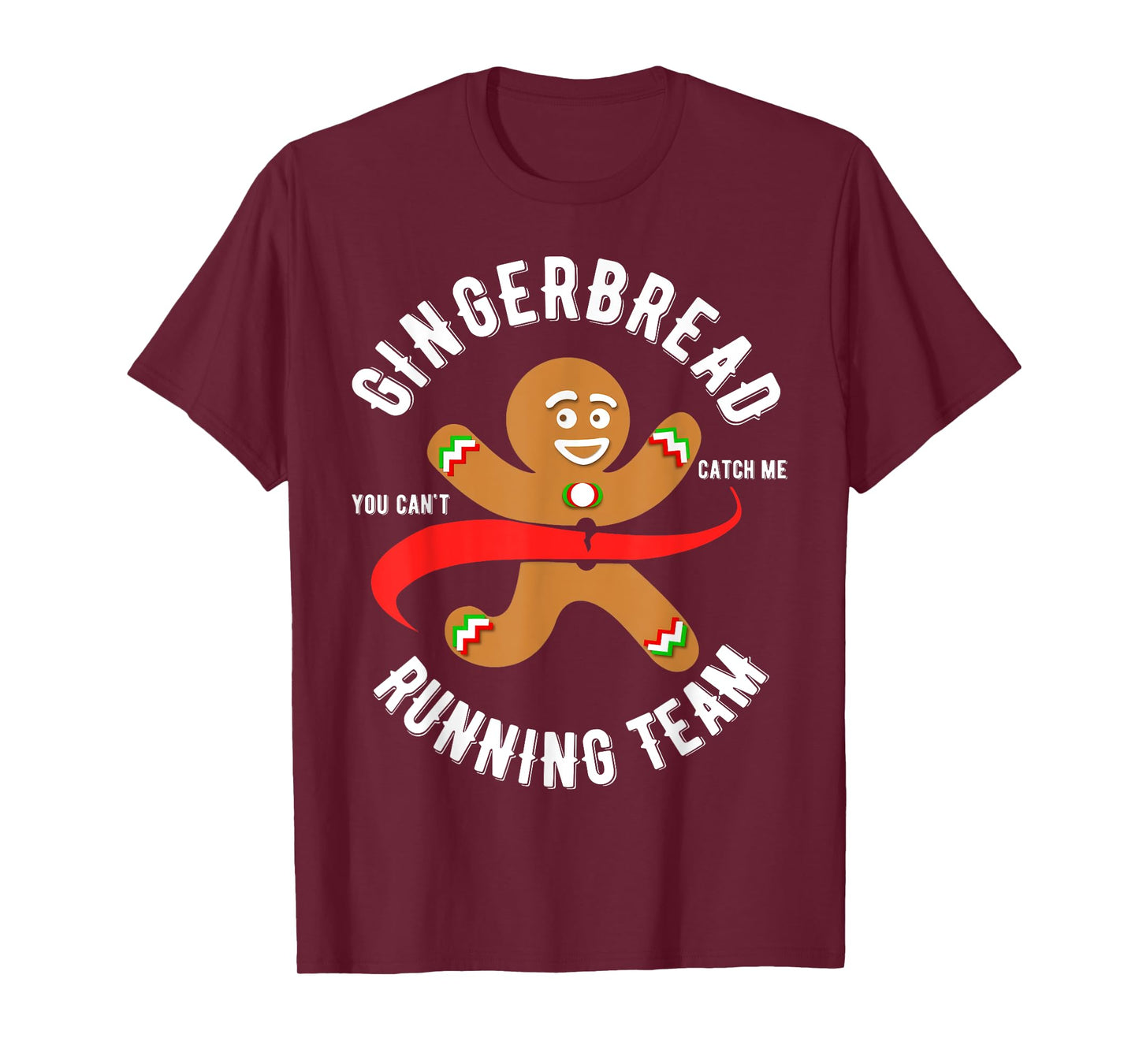 Gingerbread Running Team Xmas Cookie Christmas T-Shirt