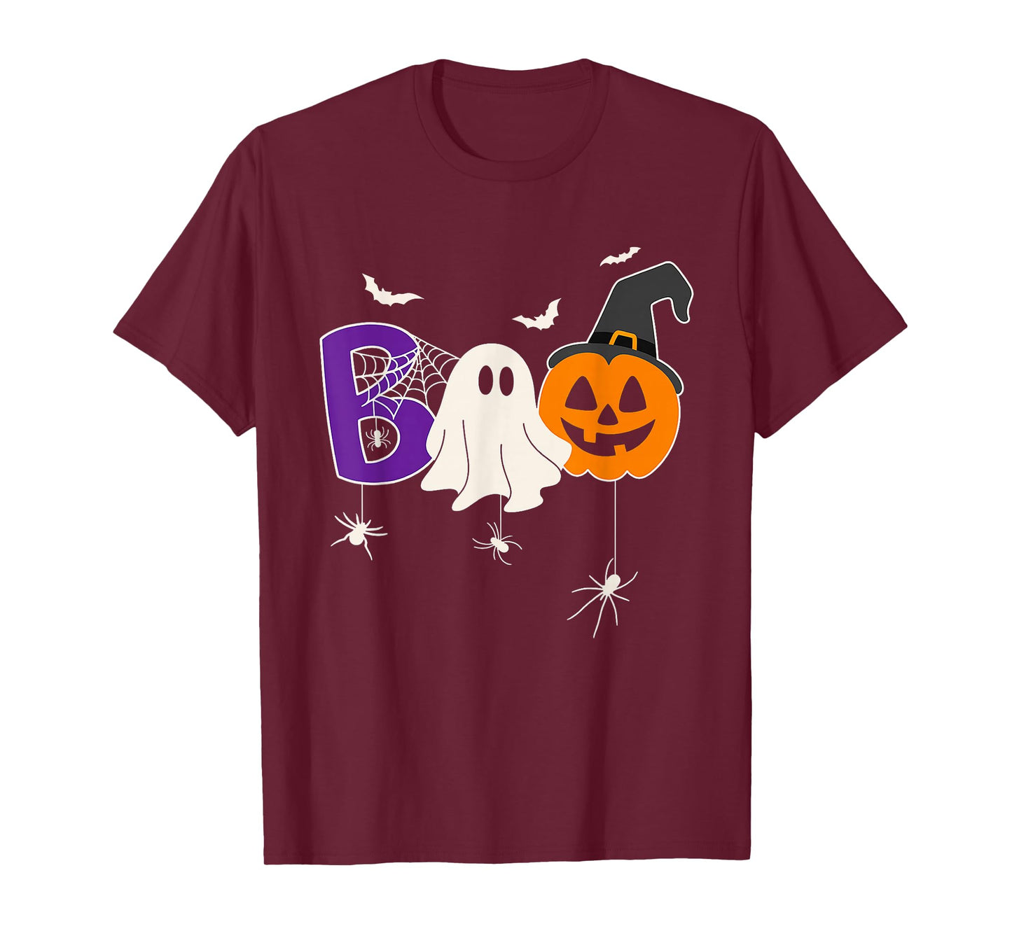 Boo Cute Ghost Spooky Witch Pumpkin Halloween Men Women T-Shirt