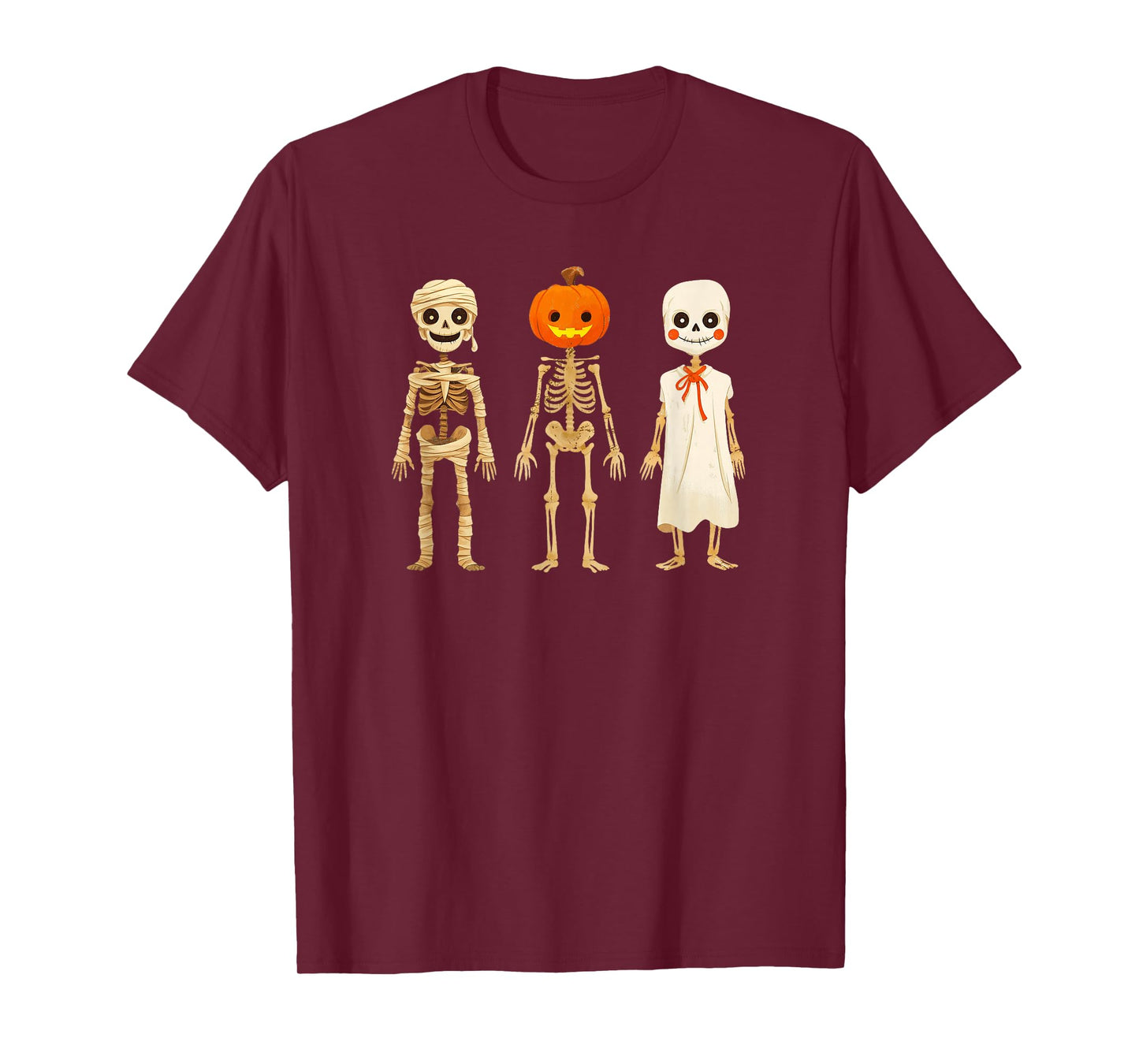 Skeleton Mummy Pumpkin Ghost Halloween Costume T-Shirt