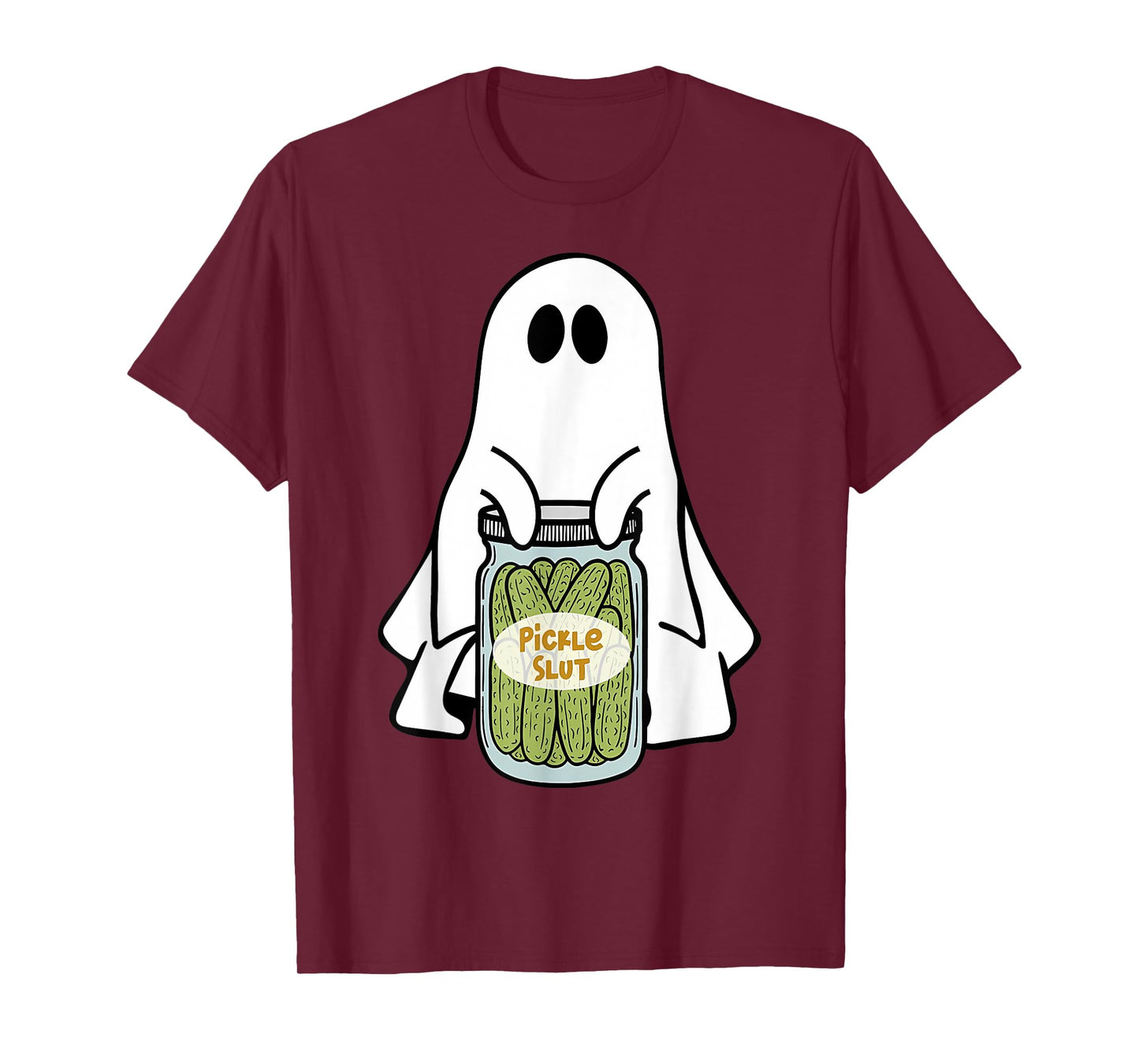 Pickle Slut Cute Ghost Vintage Canned Pickles Halloween T-Shirt