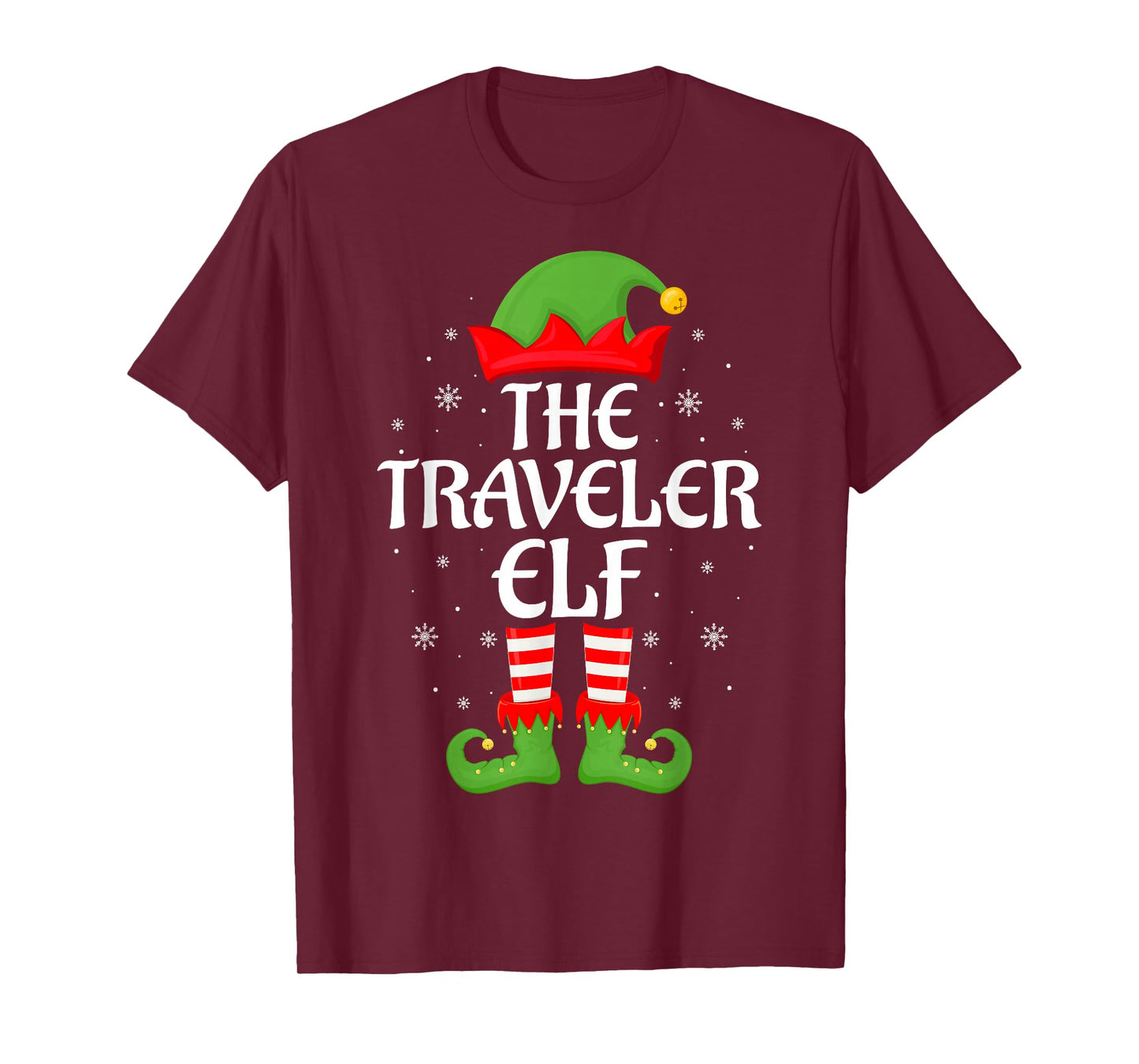 Traveler Elf Xmas Family Matching Elf Squad Christmas T-Shirt