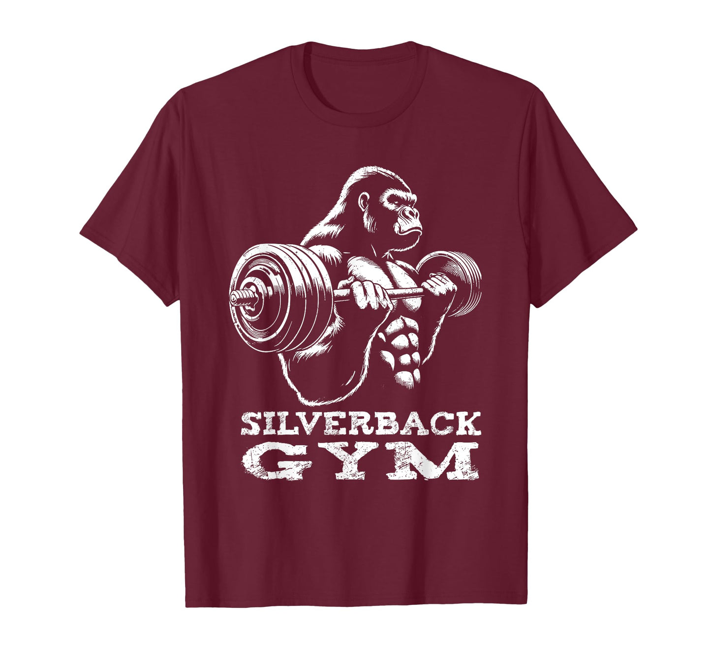 Silverback Gym Gorilla Weightlifting Workout Fitness Grunge T-Shirt