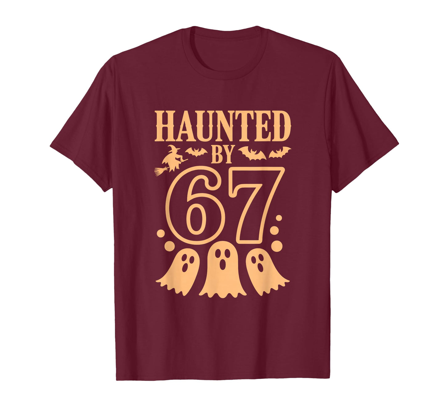 Haunted by 67 Funny Meme Halloween Ghost Graphic T-Shirt