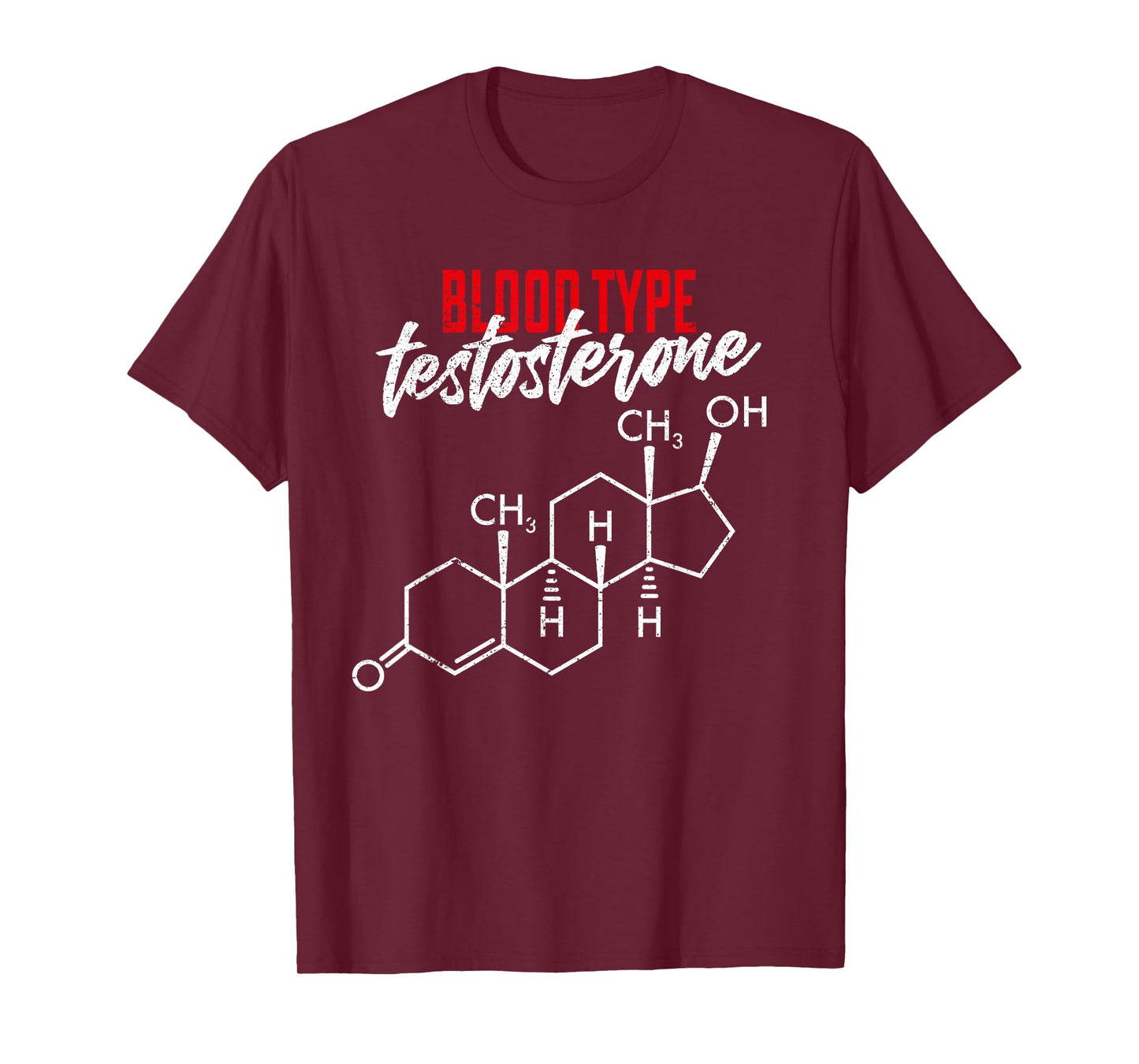 Funny Steroid Testosterone Anabolic Distressed Style T-Shirt