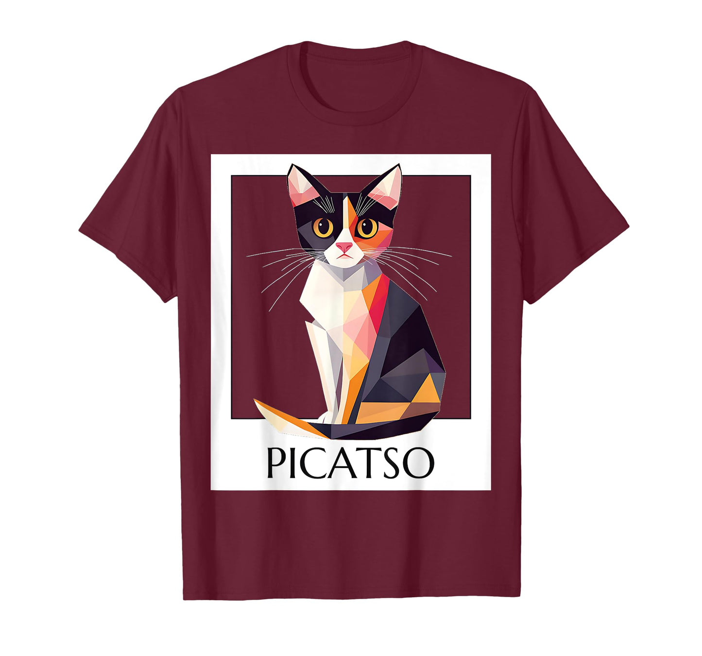 Picatso Cubist Calico Cat Art Vintage Kitty Feline Design Men Women Girls Kids T-Shirt