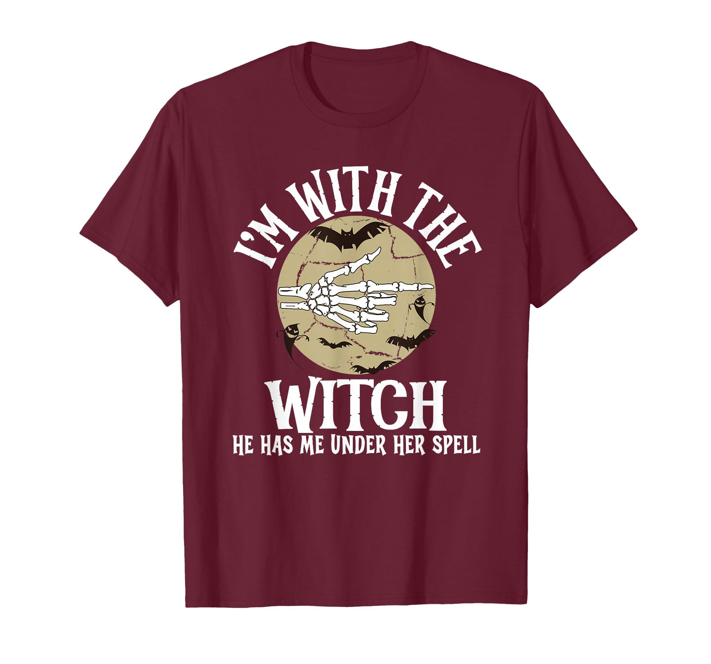 I'm with The Witch Funny Halloween Couple Costume Party T-Shirt