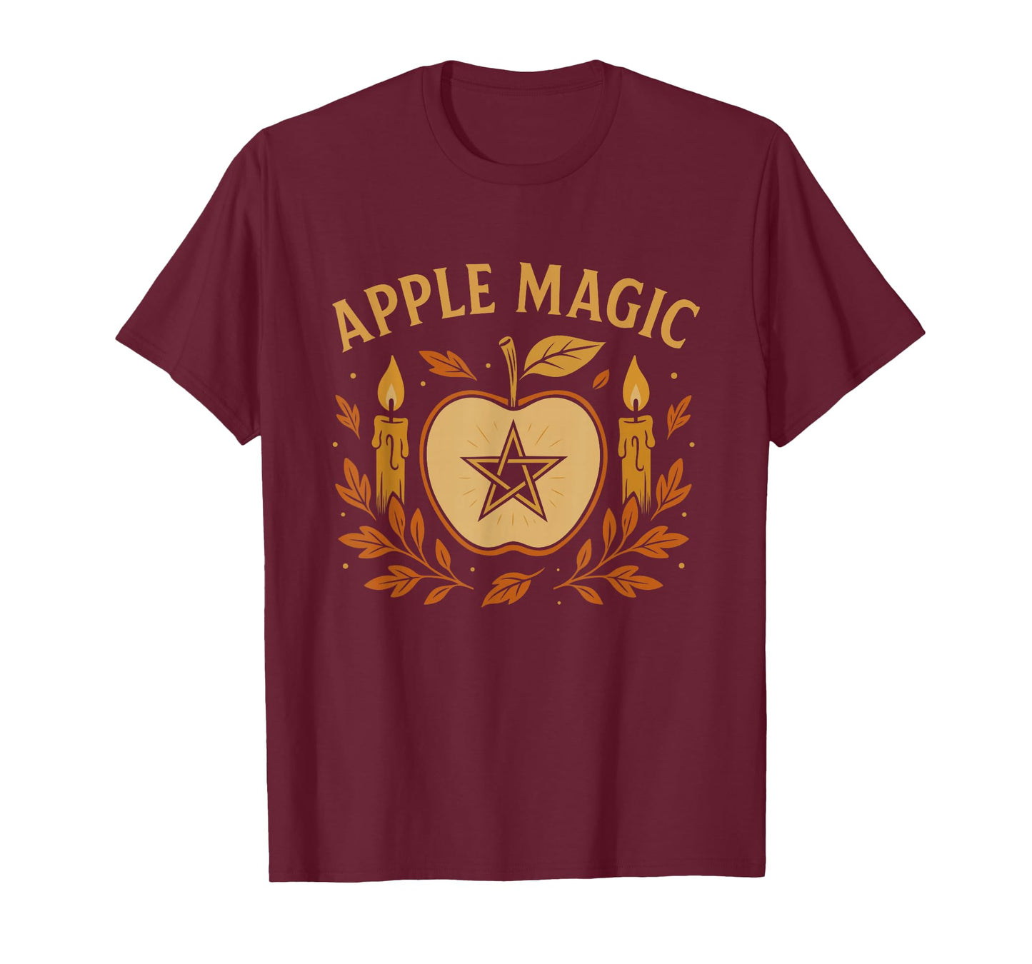 Apple Magic Mabon Design Pagan Witch Symbol Autumn Ritual T-Shirt