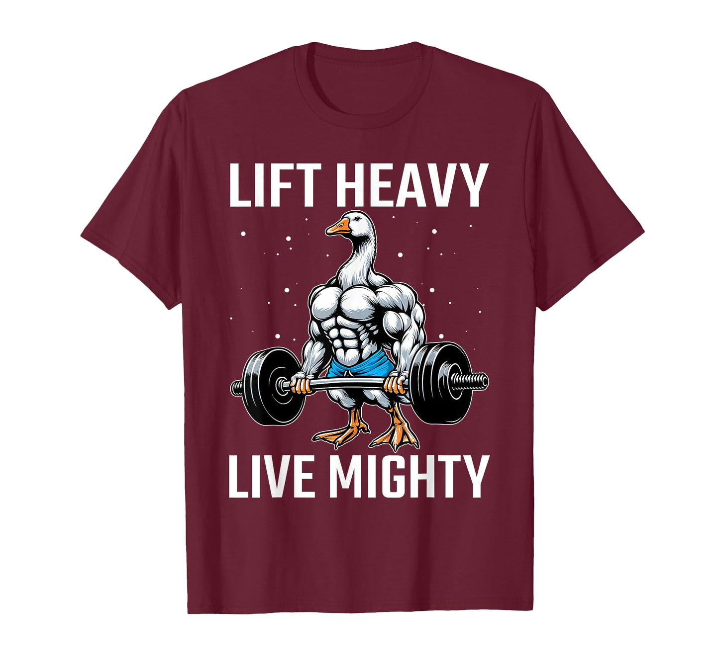 Lifting Laughs and Weights Funny Goose Lover Gym Fitness T-Shirt