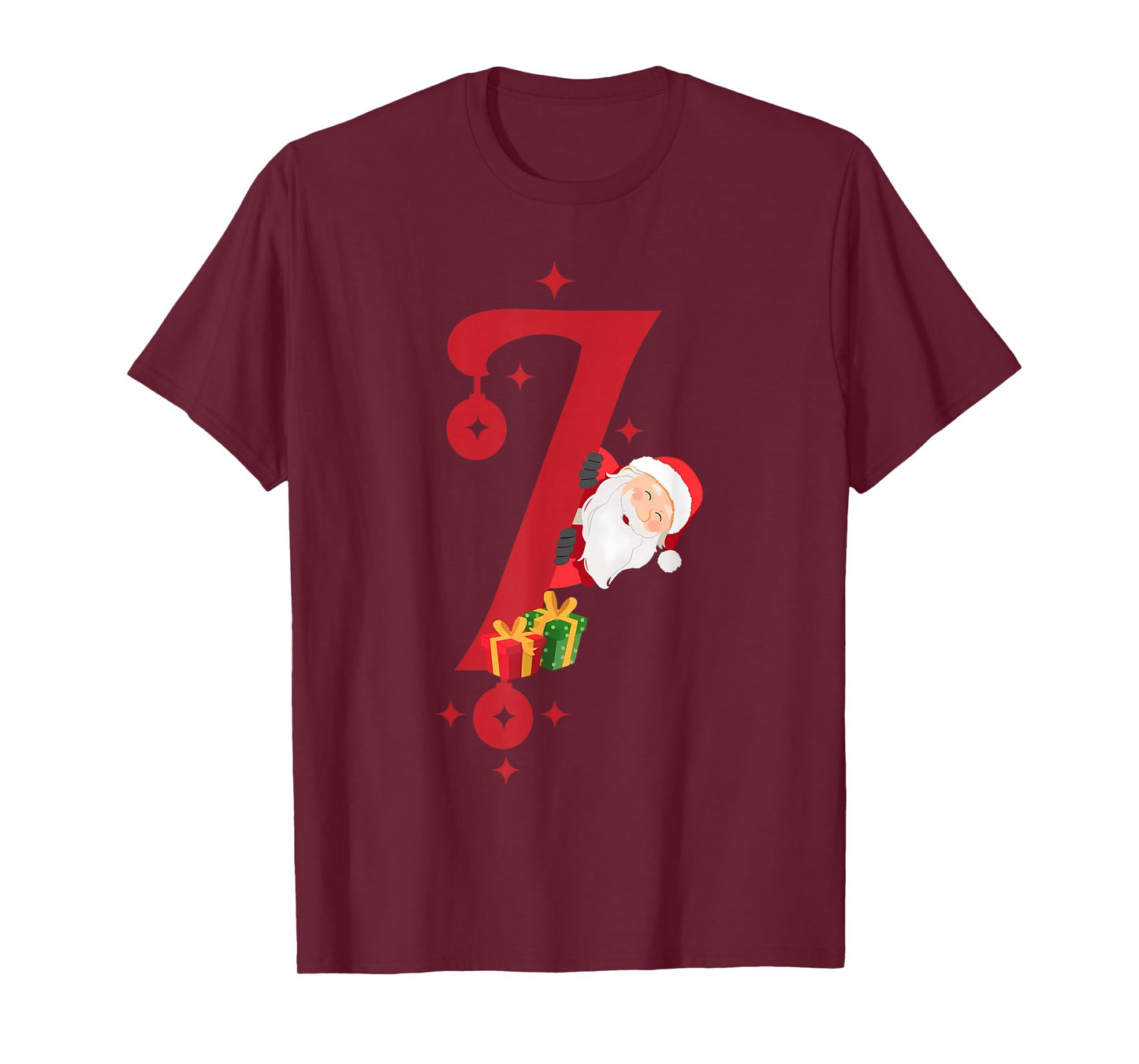 Funny Santa Six Seven Meme Pajama Christmas Matching Couples T-Shirt