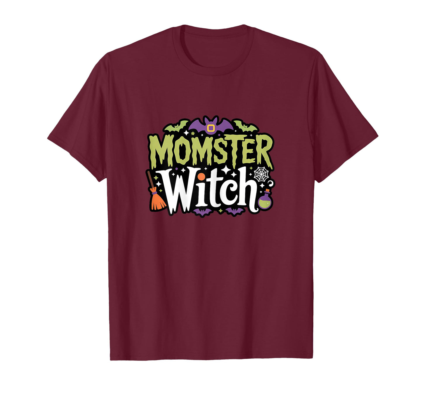 Momster Shirt for Women Halloween Momster Witch T-Shirt