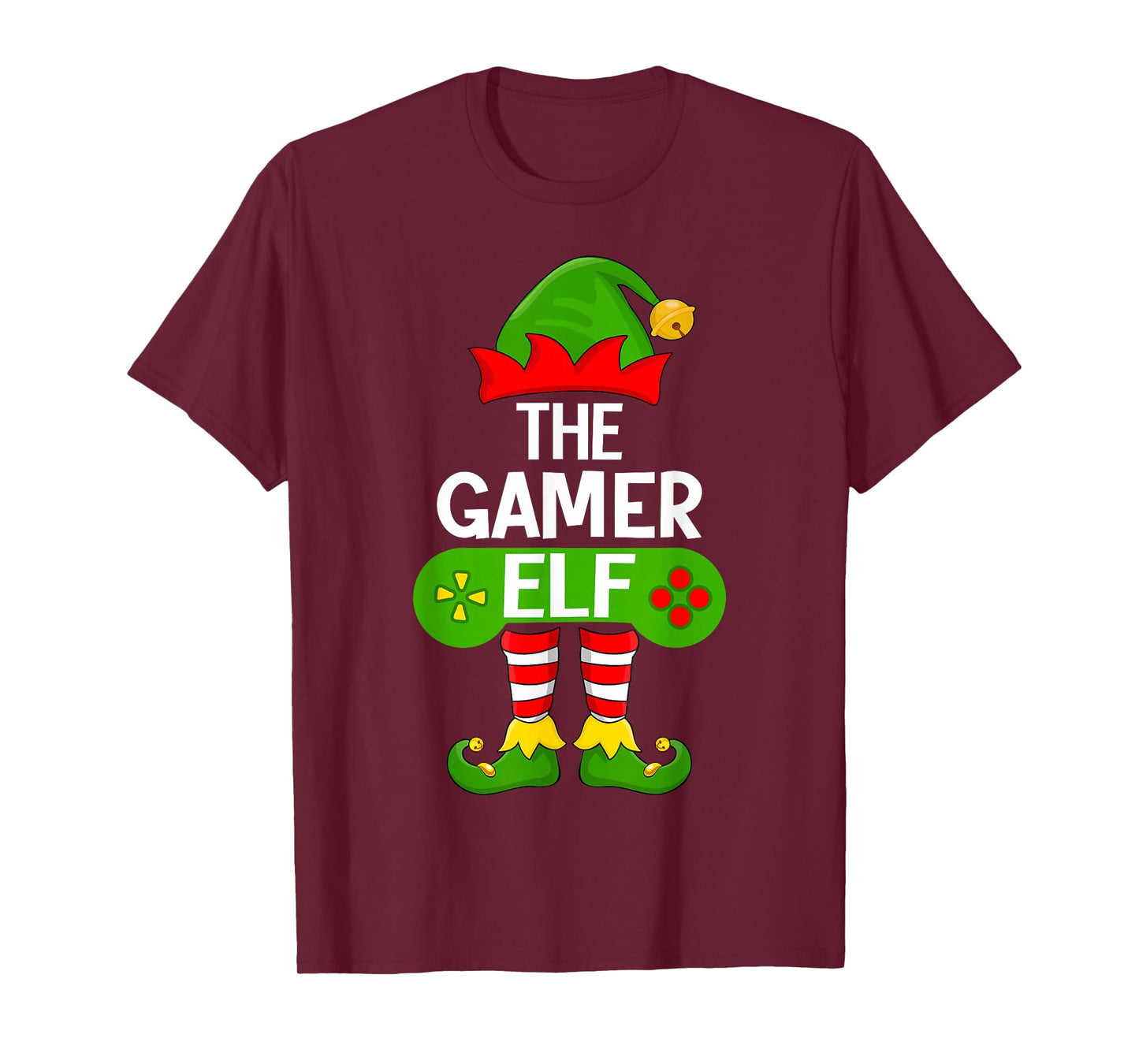 Gamer Elf Xmas Matching Family Elf Squad Christmas T-Shirt