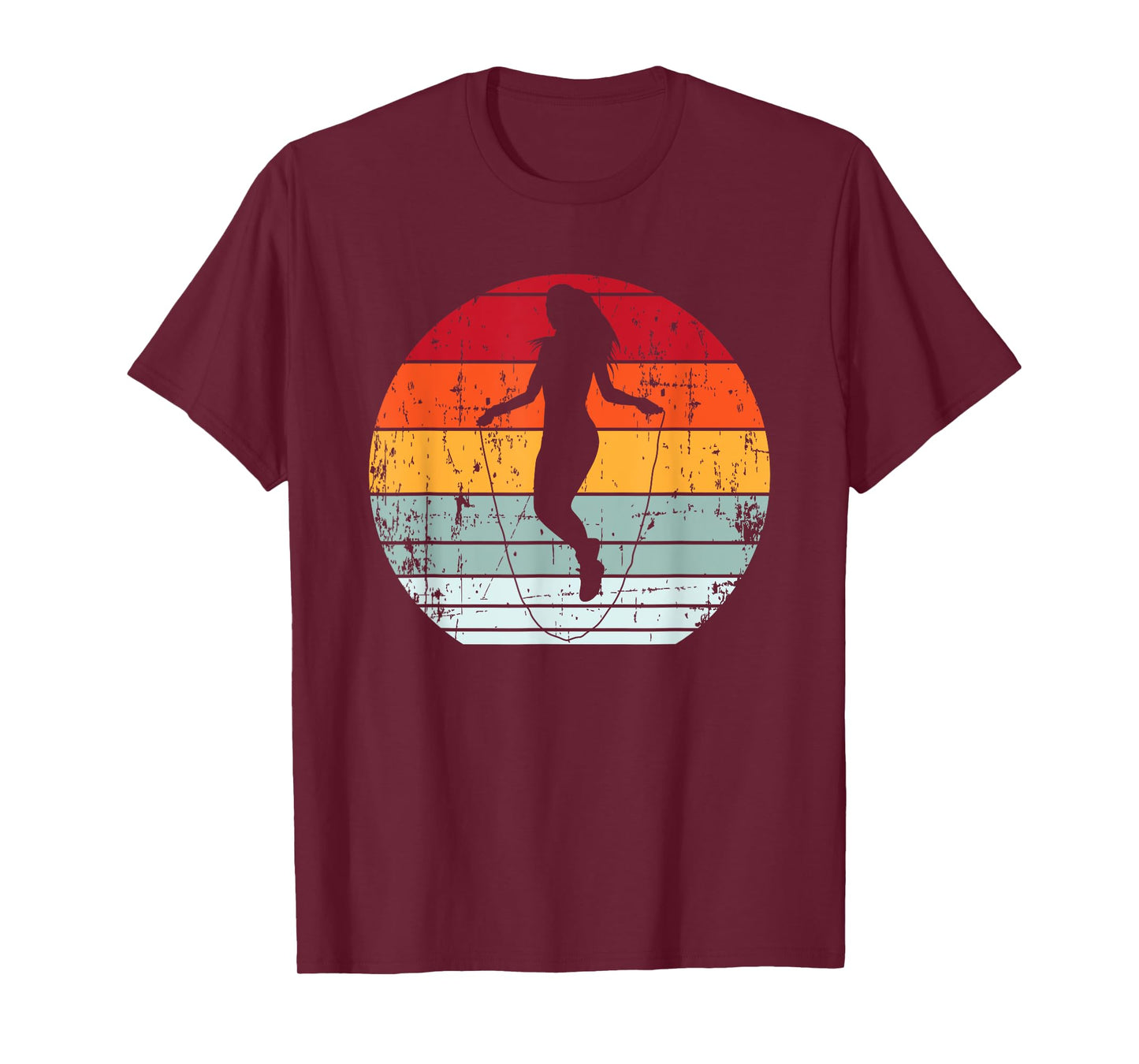 Vintage Jump Rope Skipping Funny Fitness Gift For Men Women T-Shirt