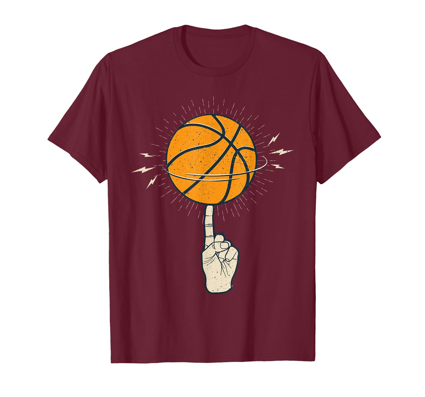 Cool Spinning Basketball On Your Finger Sport Graphic Design T-Shirt