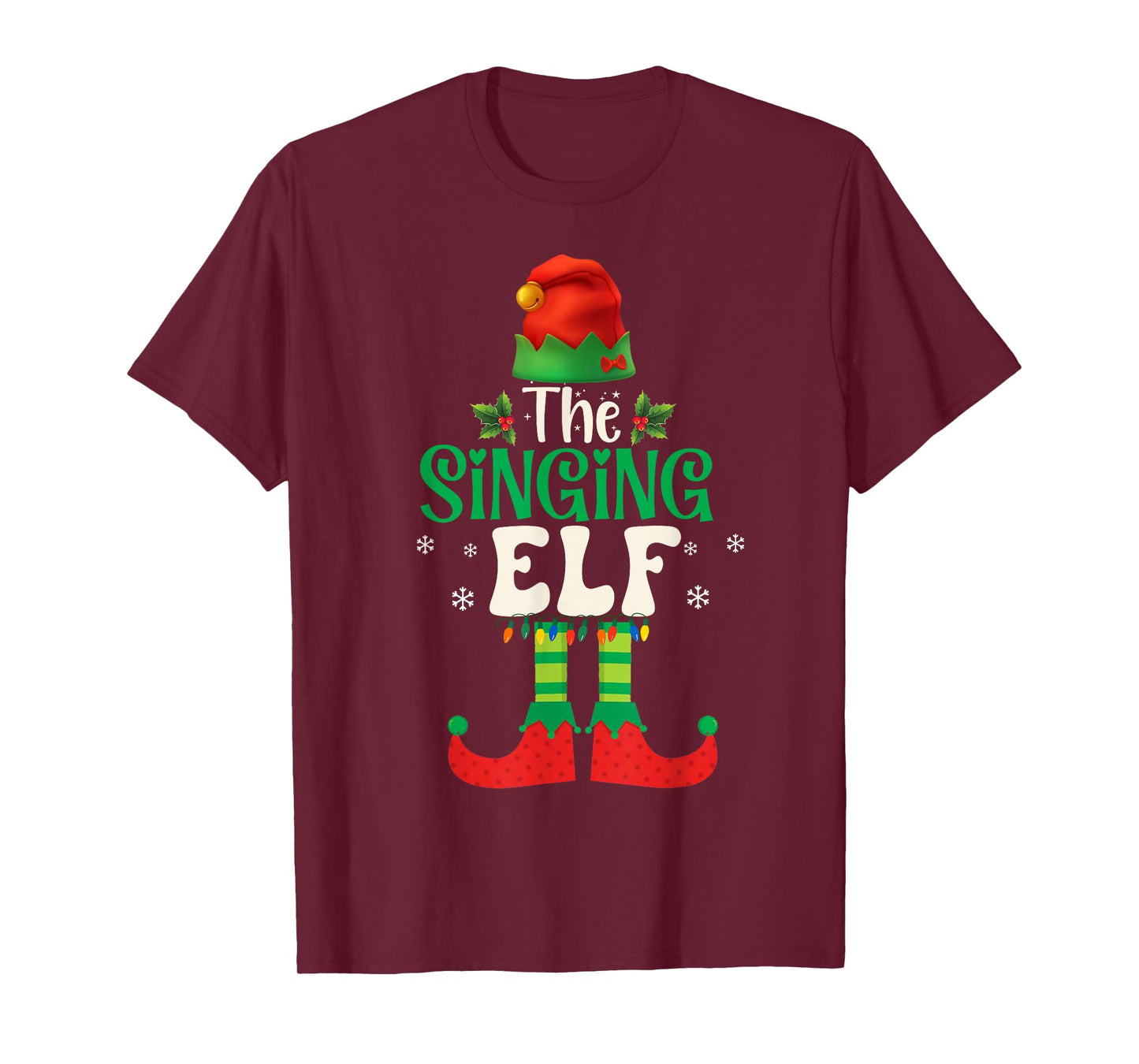 Funny The Singing Elf Group Matching Family Christmas 2025 T-Shirt