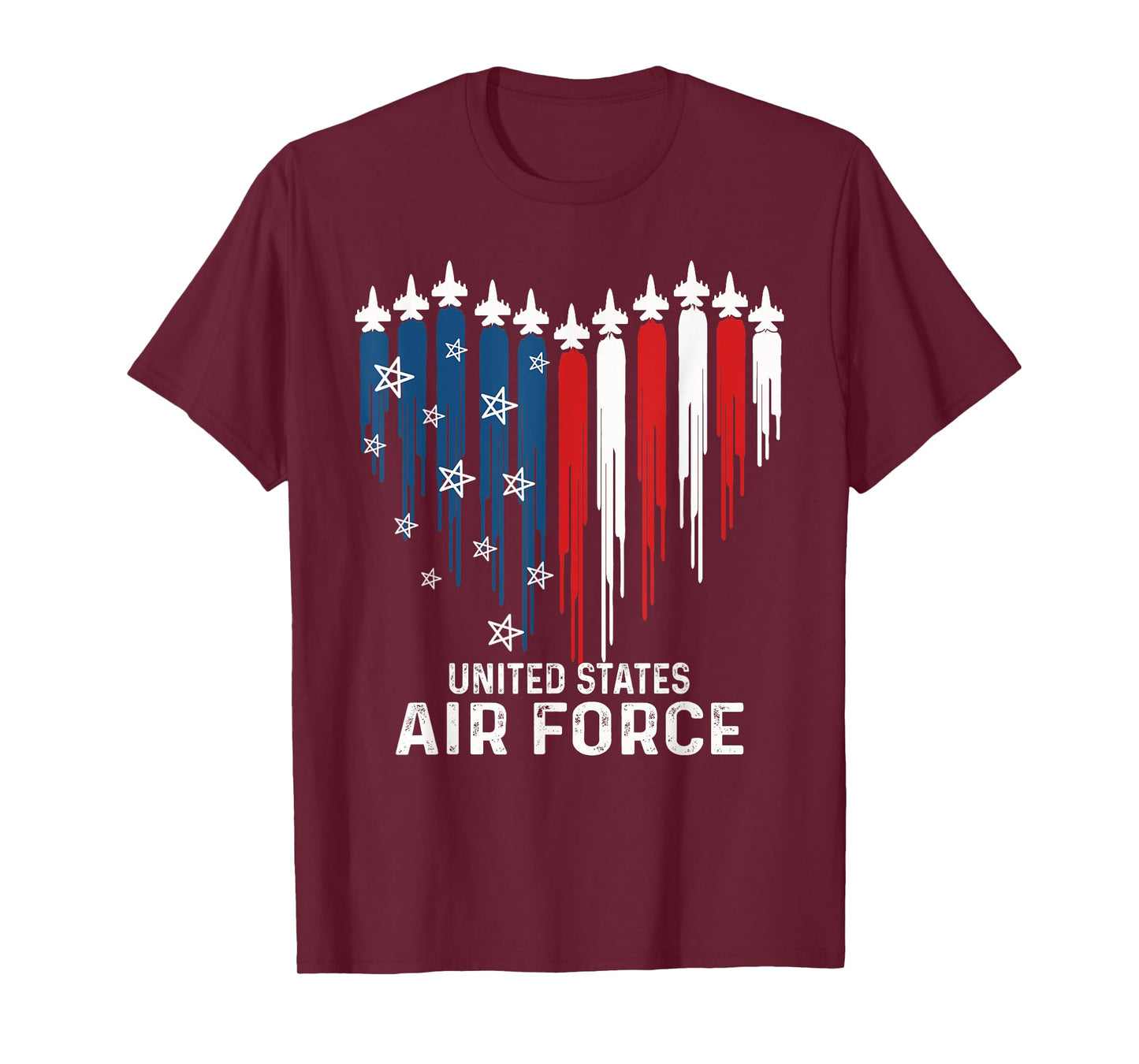 Vintage US Air Force Veterans USA American Flag 4th of July T-Shirt