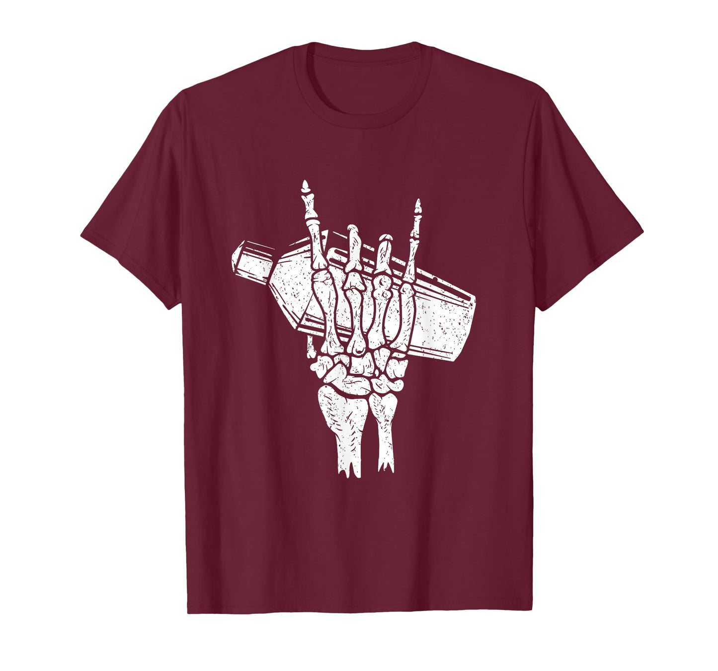 Retro Bartender Rock On Hand for Men Women Skeleton Bartender T-Shirt, Unisex-Adults, Black, Small, Short Sleeve, T-Shirt