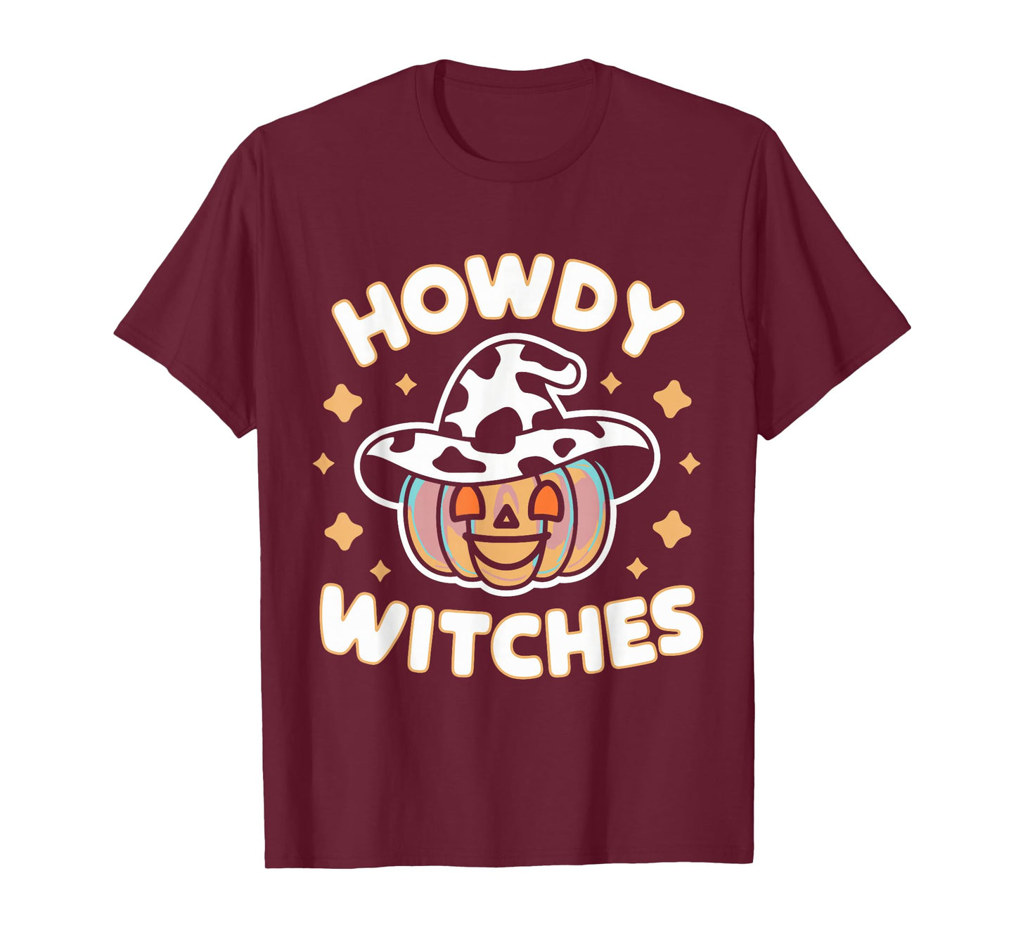 Howdy Witches Cute Halloween Pumpkin Design T-Shirt
